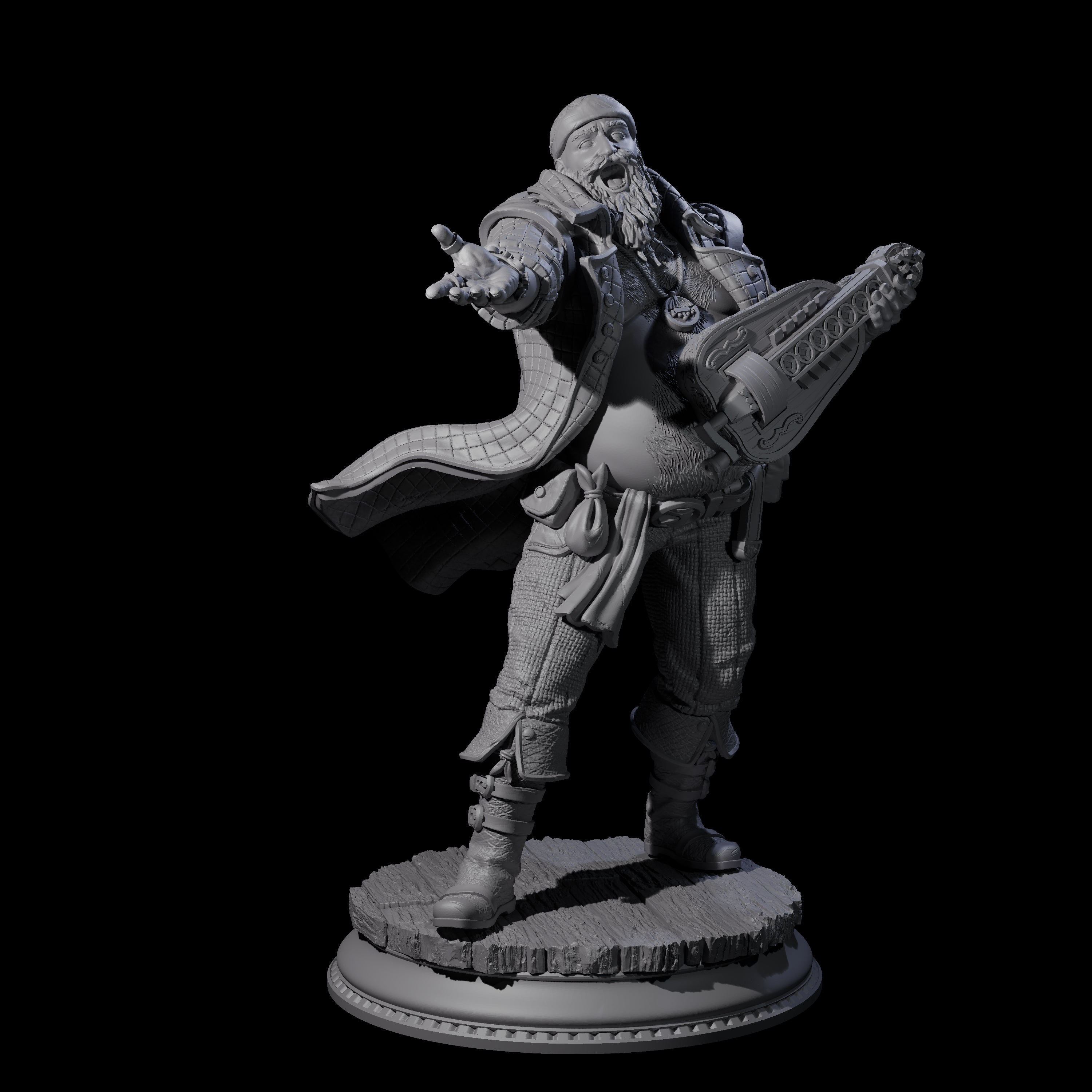 Sea Shanty Singing Bard Miniature for Dungeons and Dragons, Pathfinder or other TTRPGs
