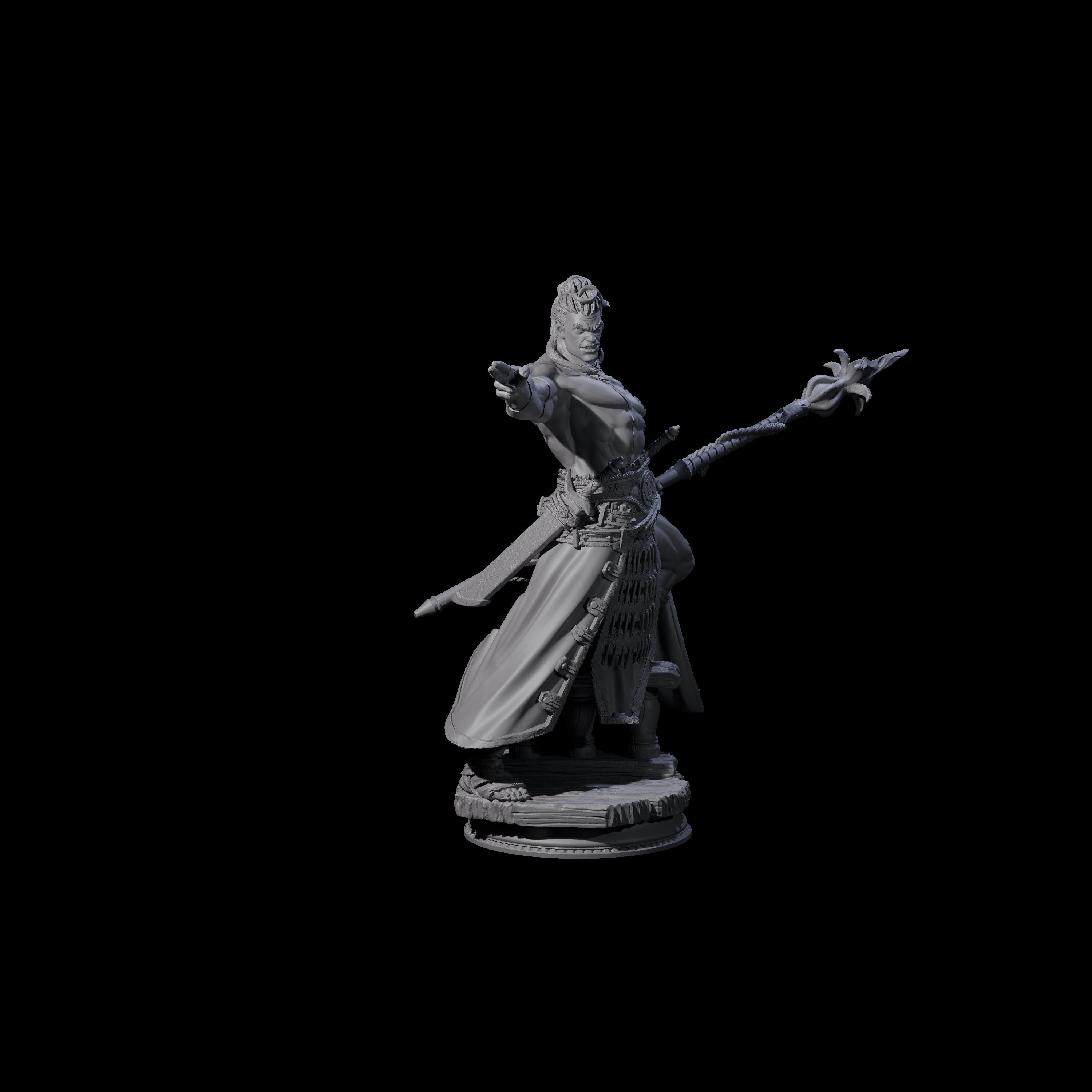 Seafaring Spear Hunter Miniature for Dungeons and Dragons, Pathfinder or other TTRPGs