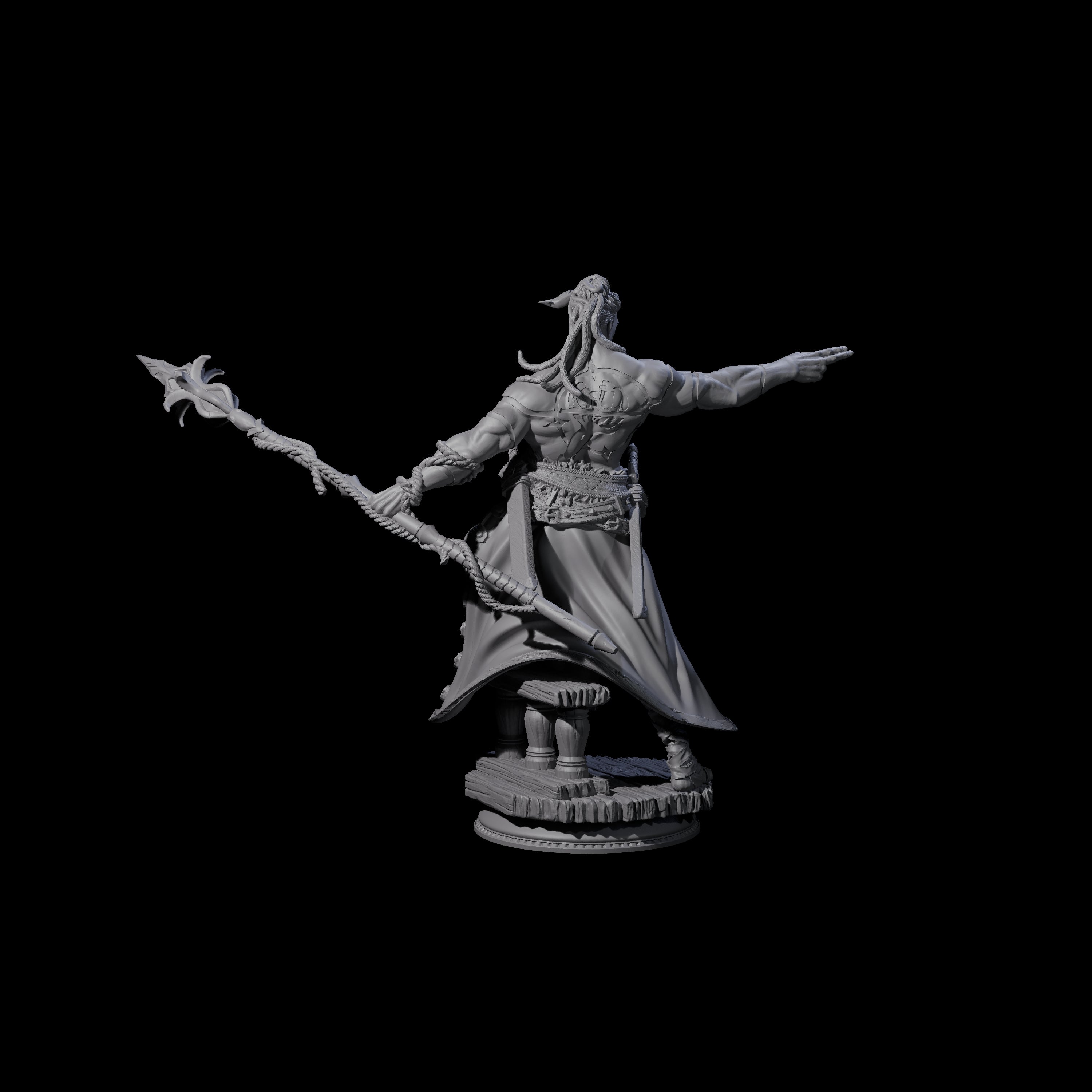 Seafaring Spear Hunter Miniature for Dungeons and Dragons, Pathfinder or other TTRPGs