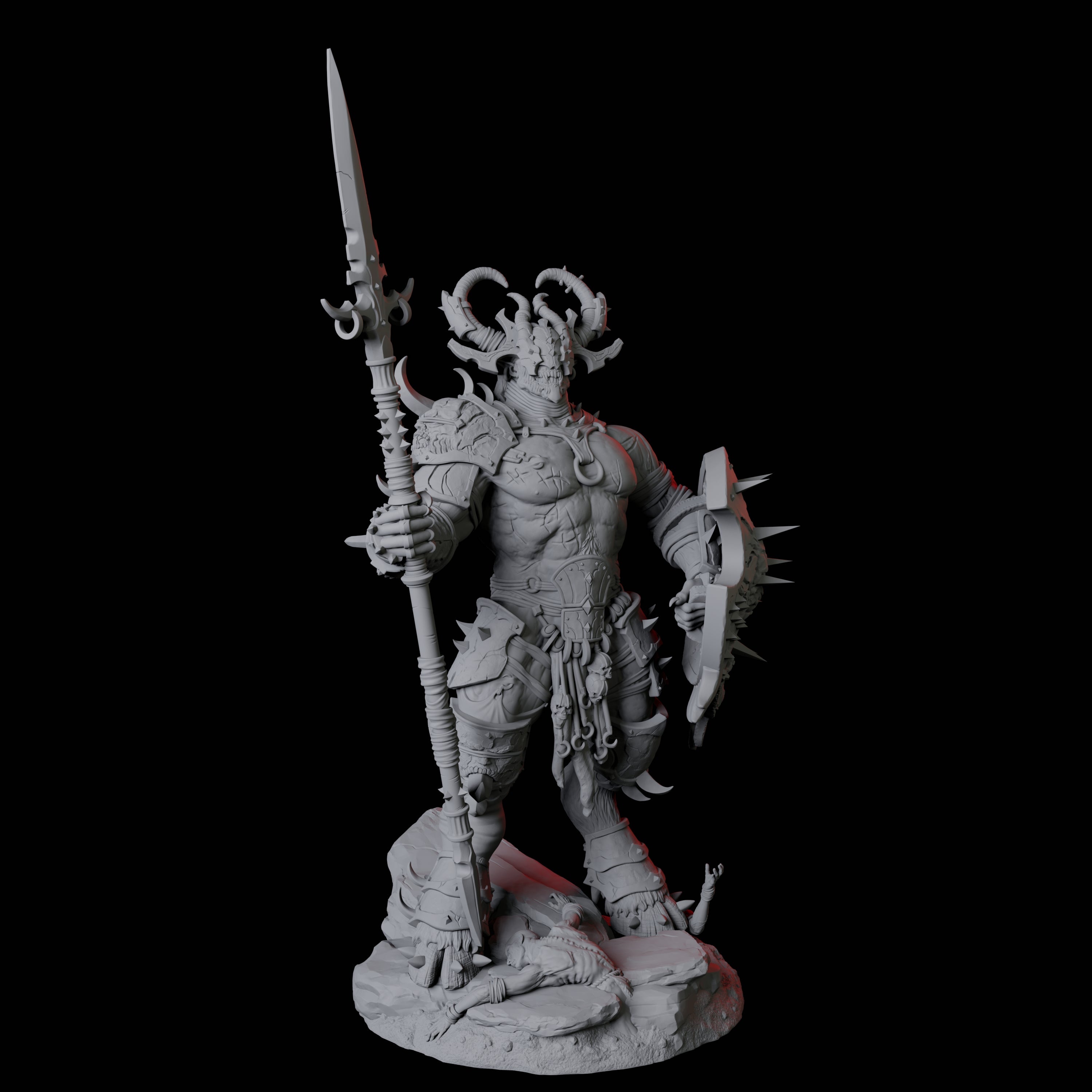 Seduced Bearded Devil Champion B Miniature for Dungeons and Dragons, Pathfinder or other TTRPGs