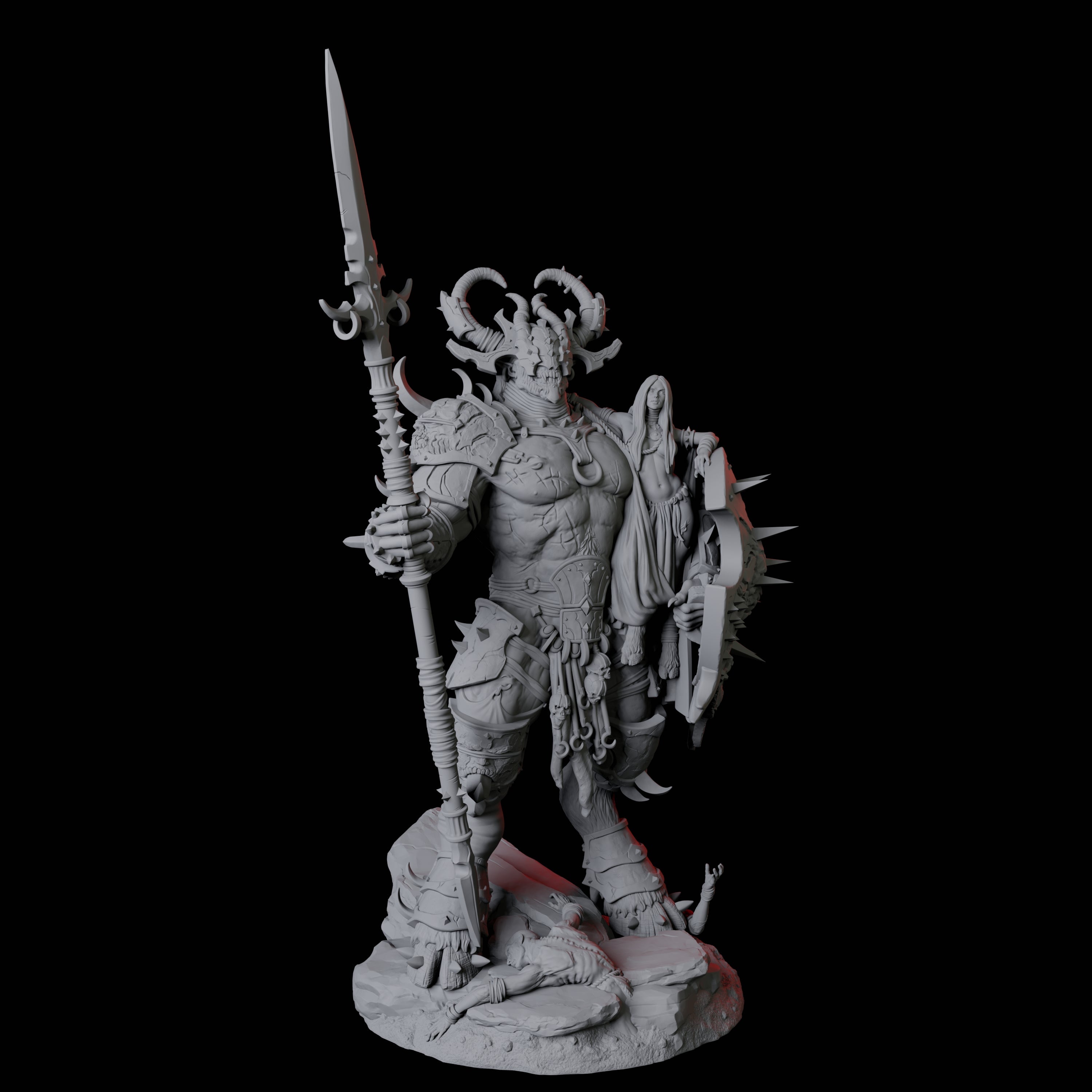 Seduced Bearded Devil Champion B Miniature for Dungeons and Dragons, Pathfinder or other TTRPGs