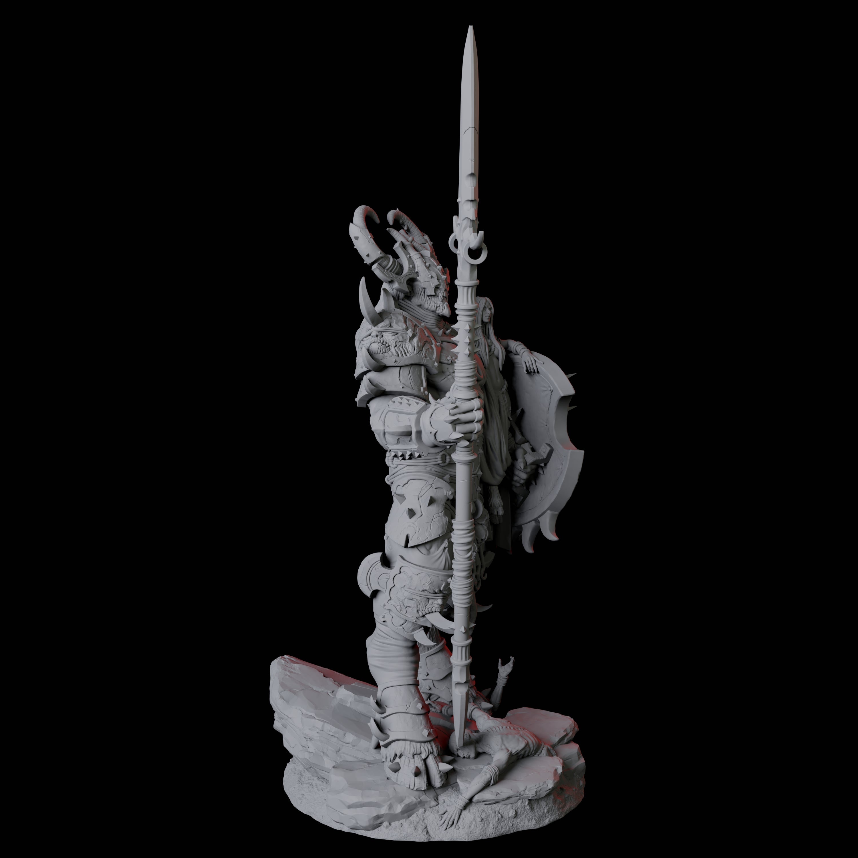 Seduced Bearded Devil Champion B Miniature for Dungeons and Dragons, Pathfinder or other TTRPGs