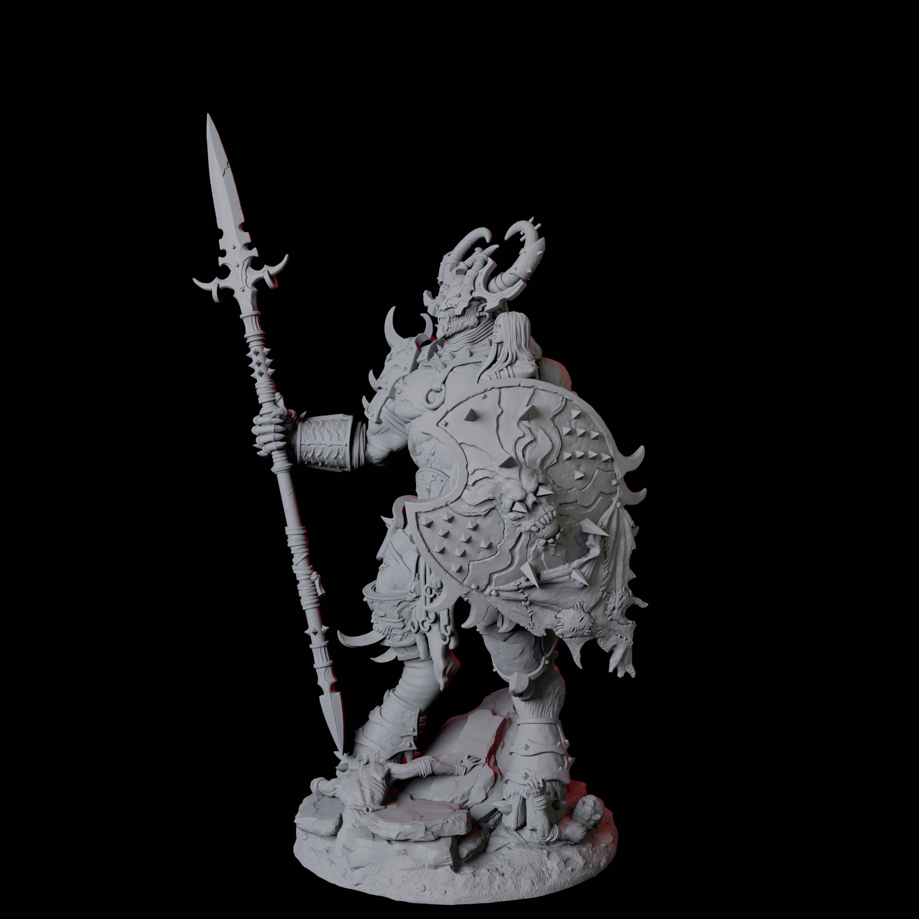 Seduced Bearded Devil Champion B Miniature for Dungeons and Dragons, Pathfinder or other TTRPGs