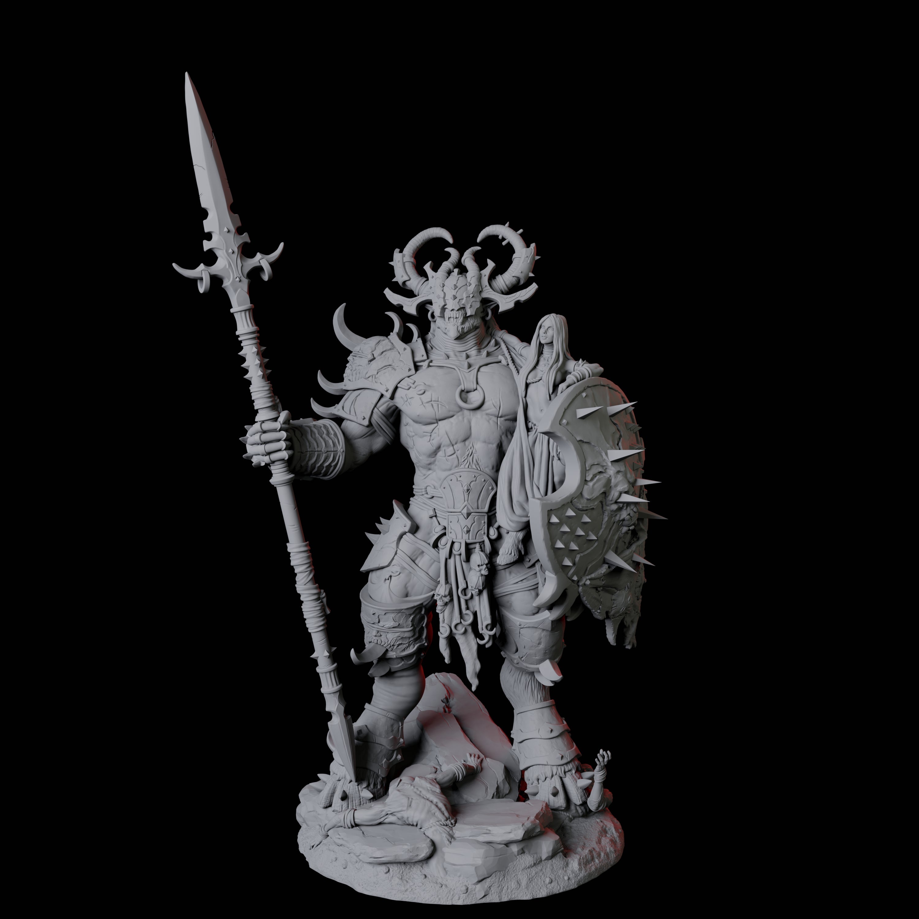 Seduced Bearded Devil Champion B Miniature for Dungeons and Dragons, Pathfinder or other TTRPGs