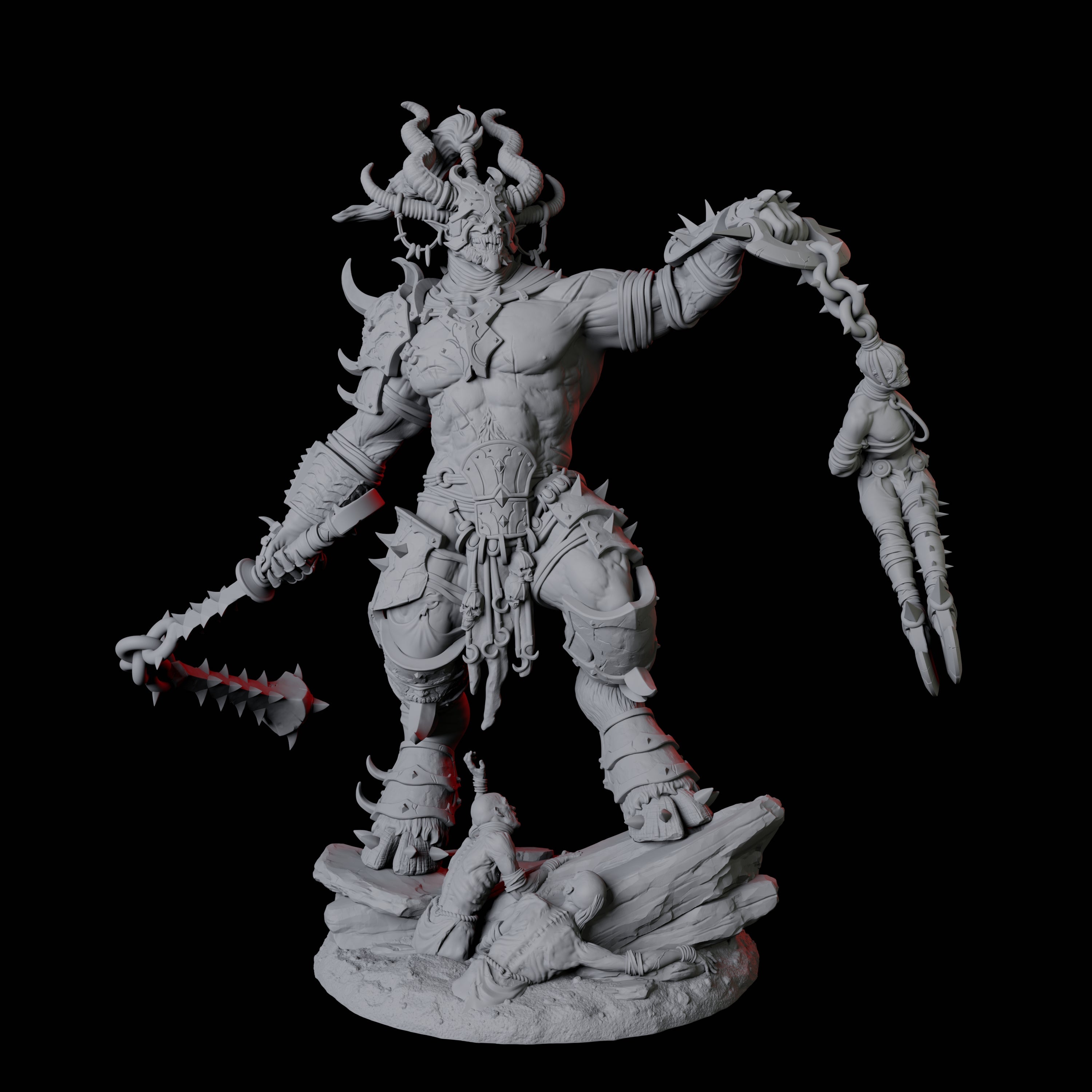 Seduced Bearded Devil Champion C Miniature for Dungeons and Dragons, Pathfinder or other TTRPGs