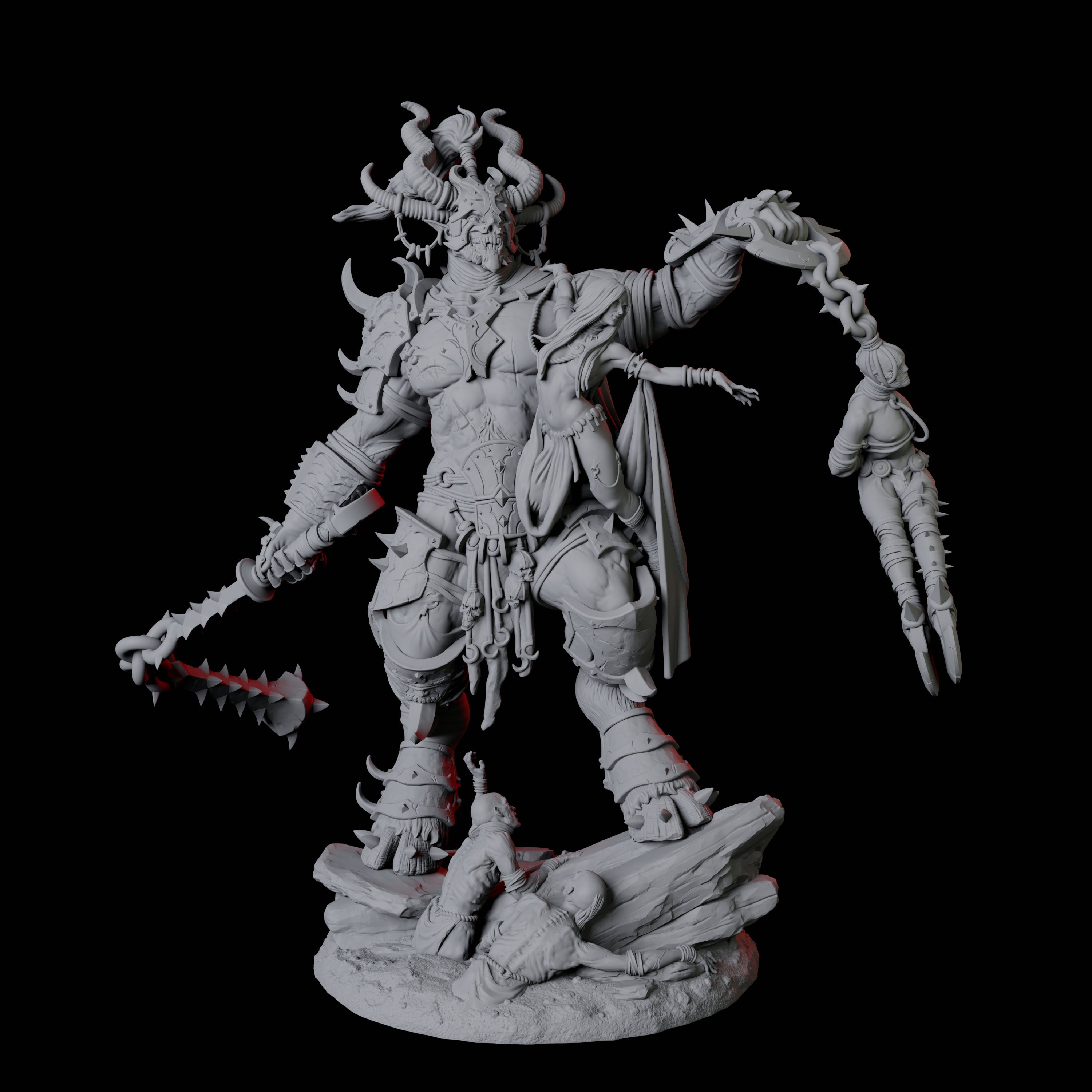 Seduced Bearded Devil Champion C Miniature for Dungeons and Dragons, Pathfinder or other TTRPGs