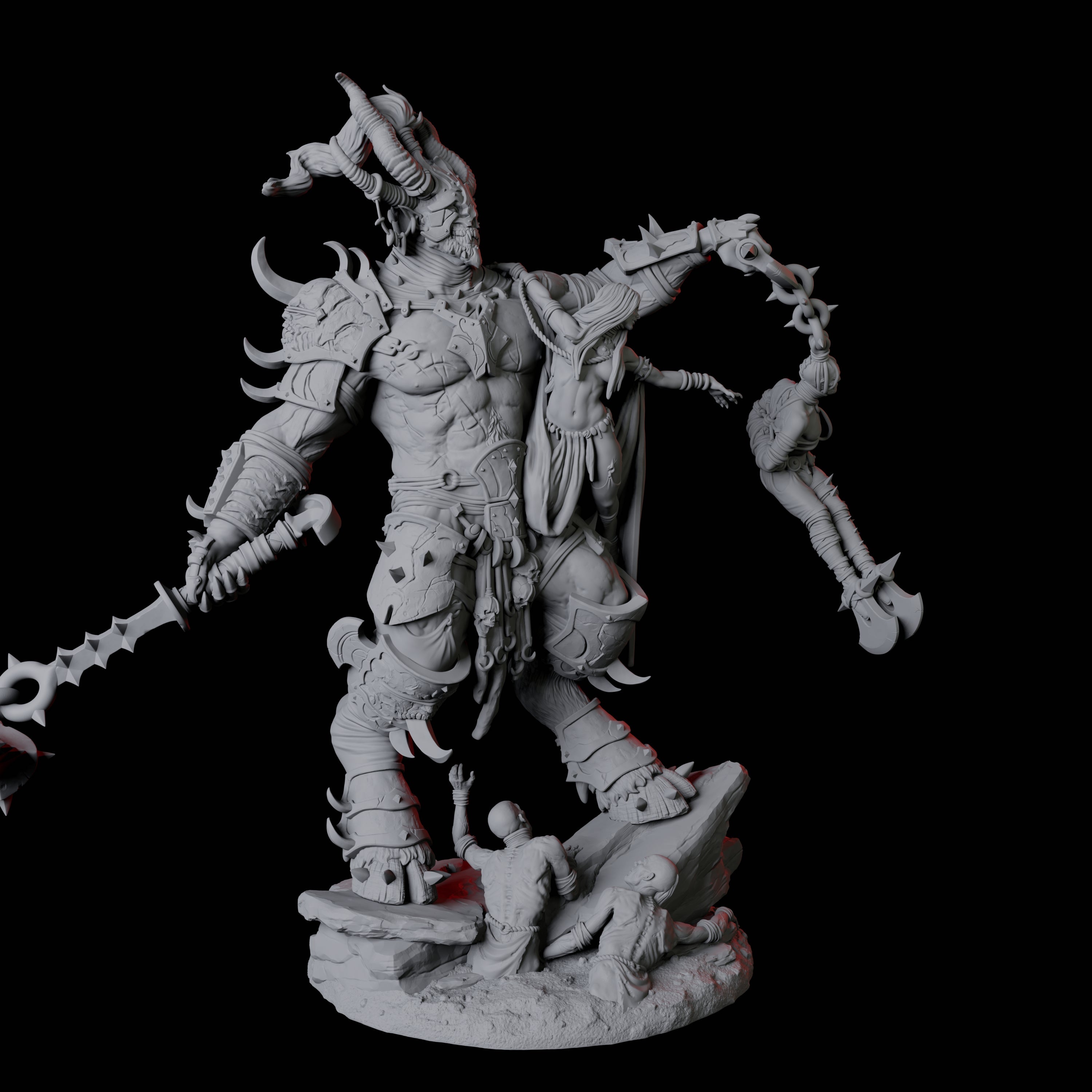 Seduced Bearded Devil Champion C Miniature for Dungeons and Dragons, Pathfinder or other TTRPGs