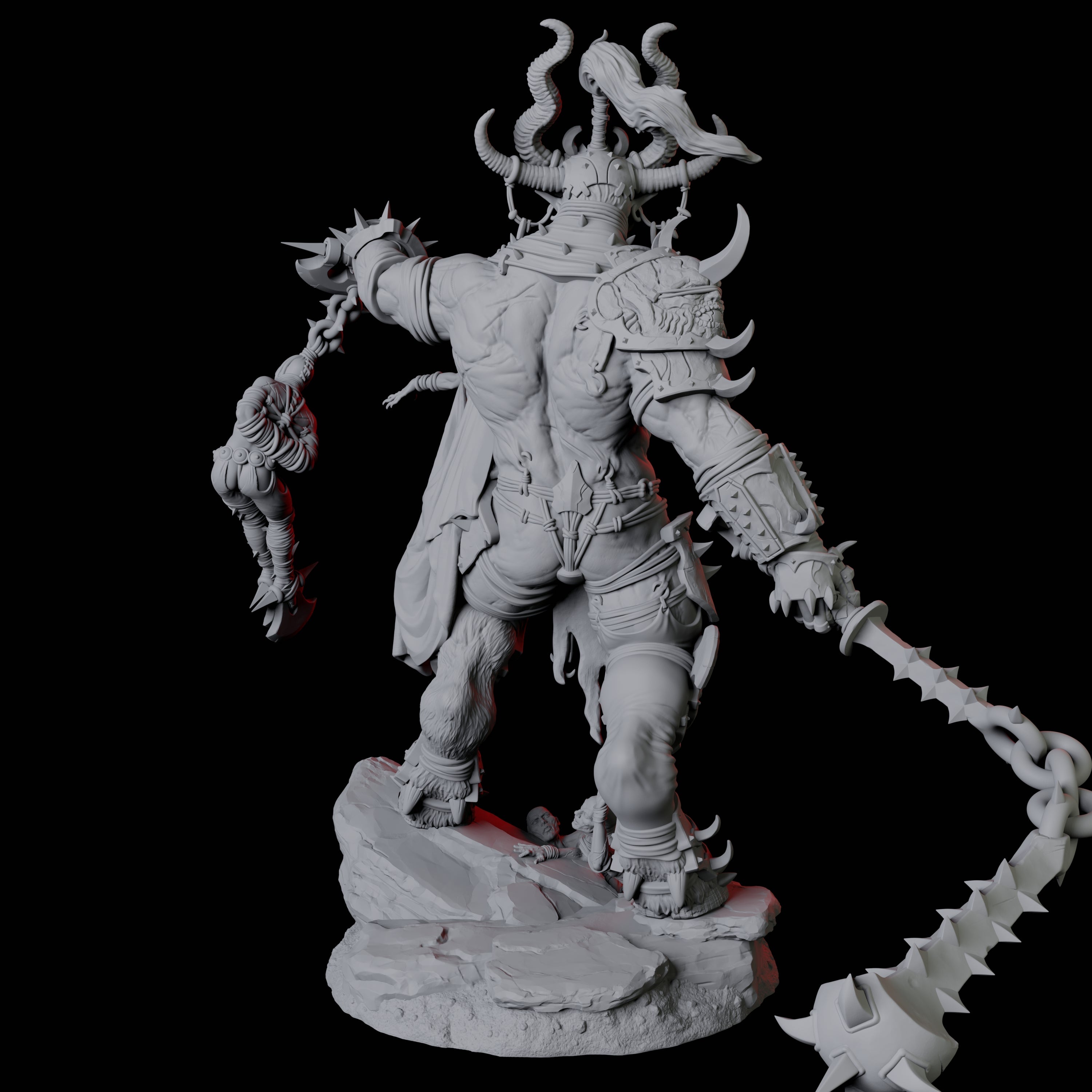Seduced Bearded Devil Champion C Miniature for Dungeons and Dragons, Pathfinder or other TTRPGs