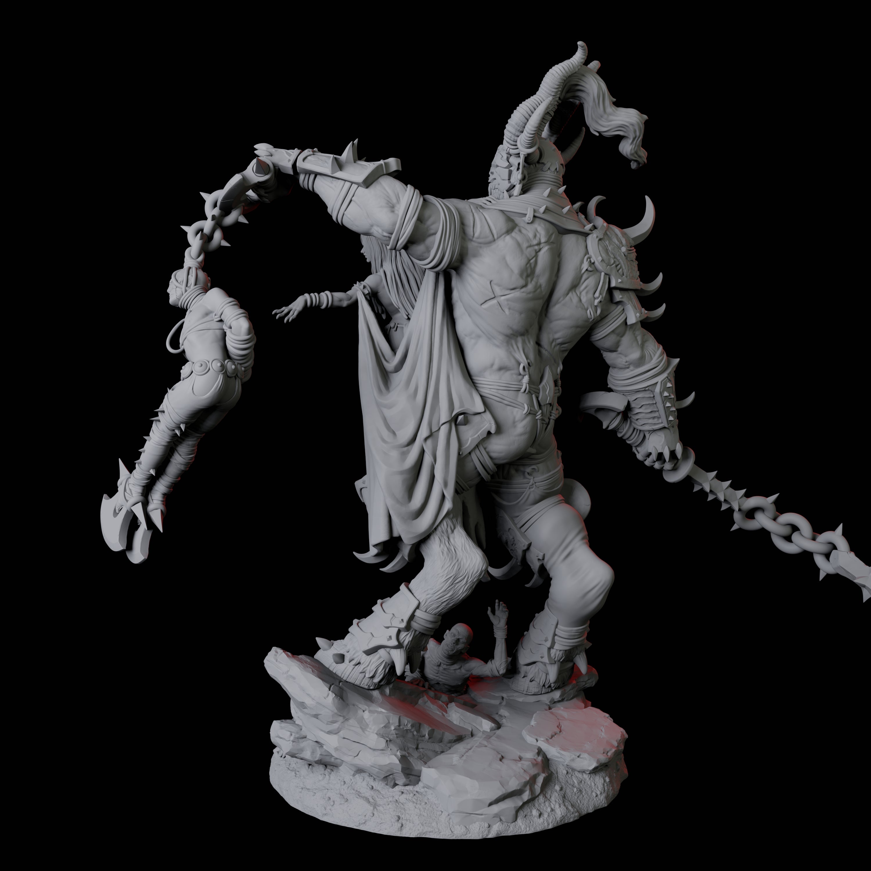 Seduced Bearded Devil Champion C Miniature for Dungeons and Dragons, Pathfinder or other TTRPGs