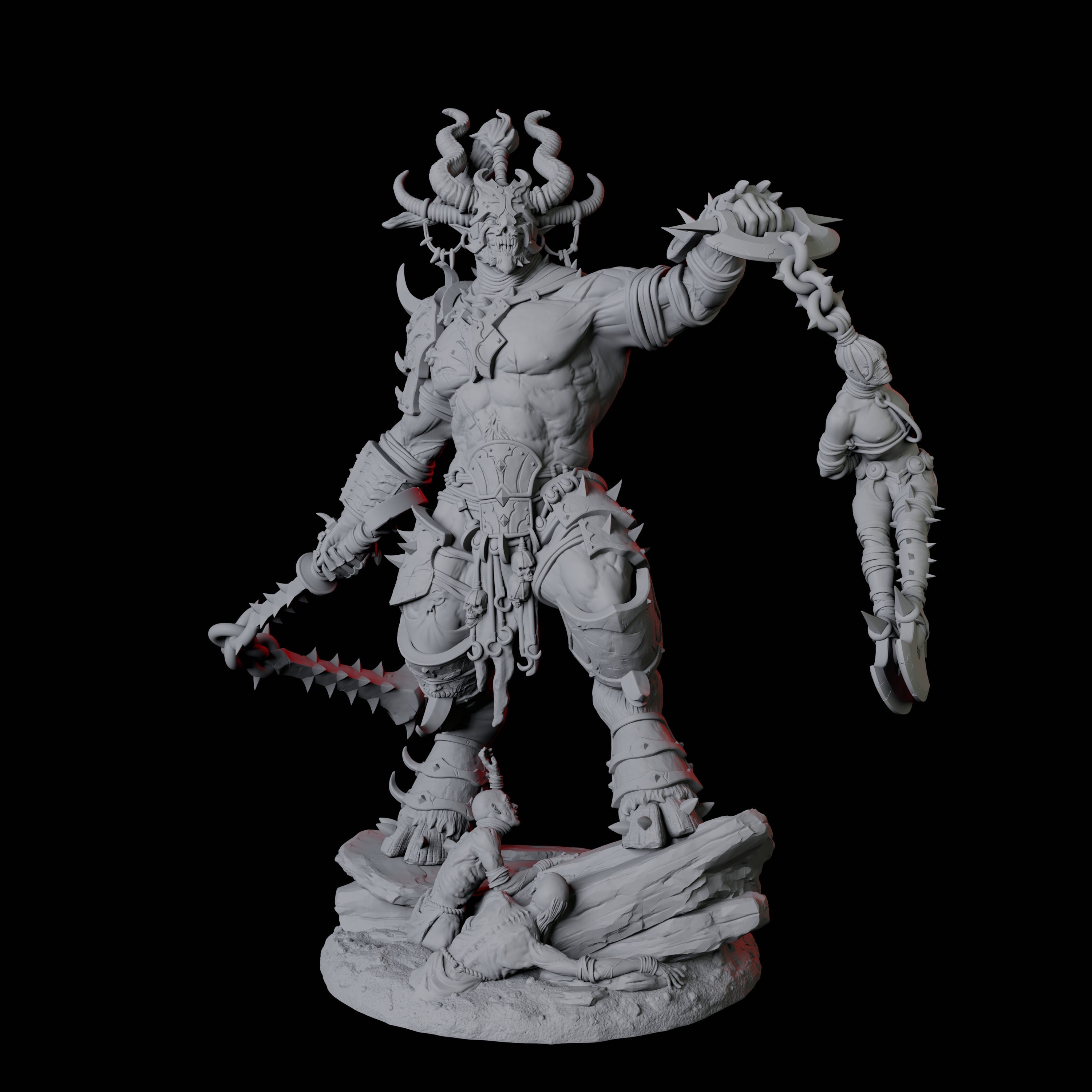 Seduced Bearded Devil Champion C Miniature for Dungeons and Dragons, Pathfinder or other TTRPGs