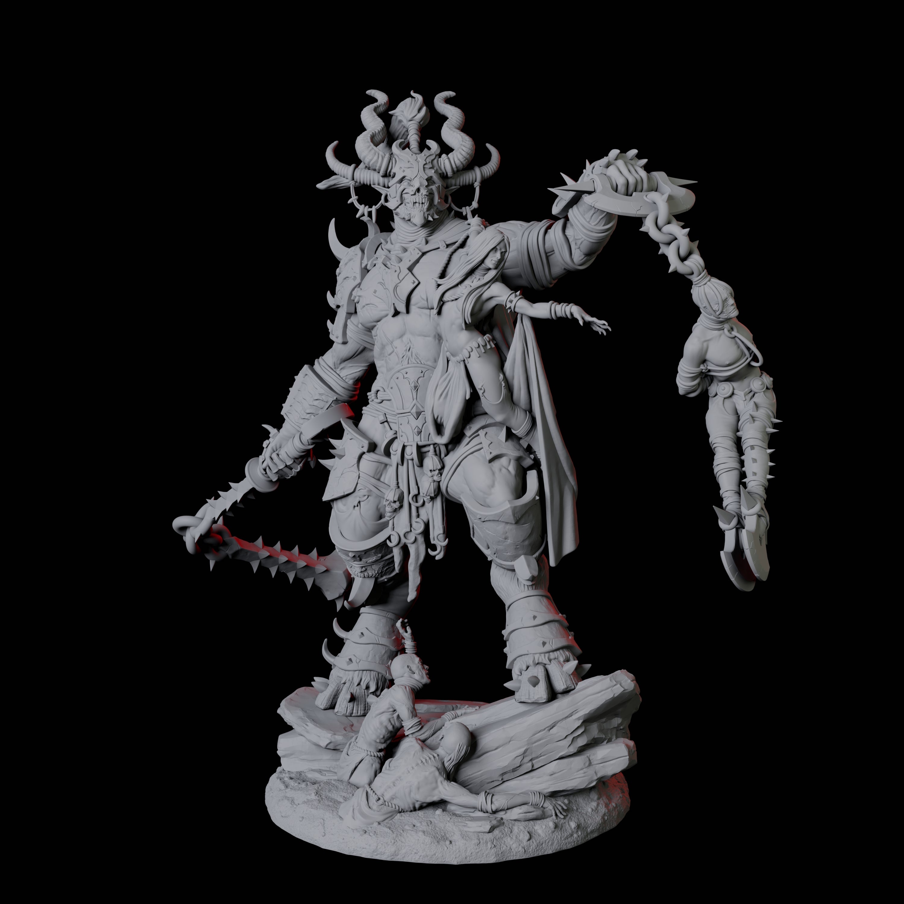 Seduced Bearded Devil Champion C Miniature for Dungeons and Dragons, Pathfinder or other TTRPGs