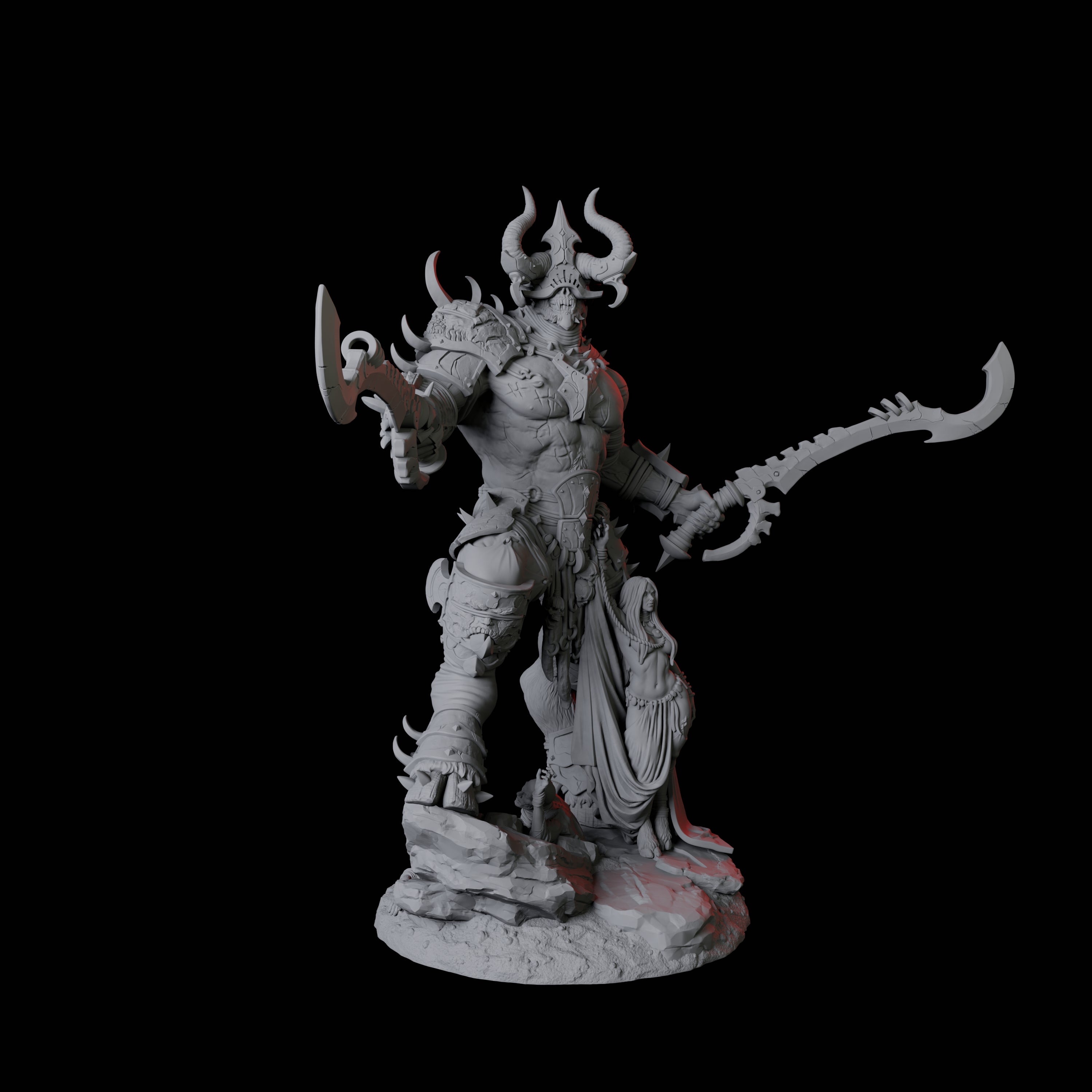 Seduced Bearded Devil Champion D Miniature for Dungeons and Dragons, Pathfinder or other TTRPGs