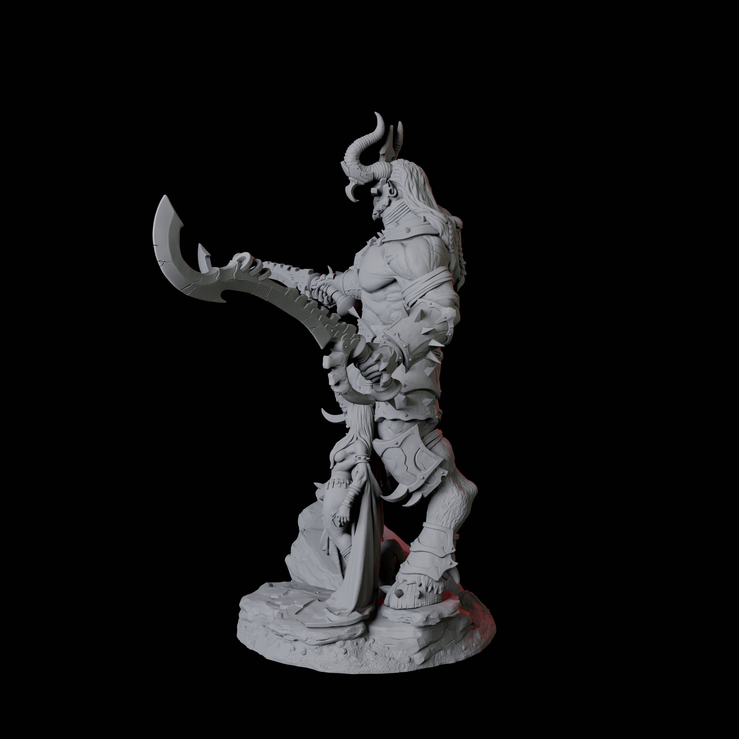 Seduced Bearded Devil Champion D Miniature for Dungeons and Dragons, Pathfinder or other TTRPGs