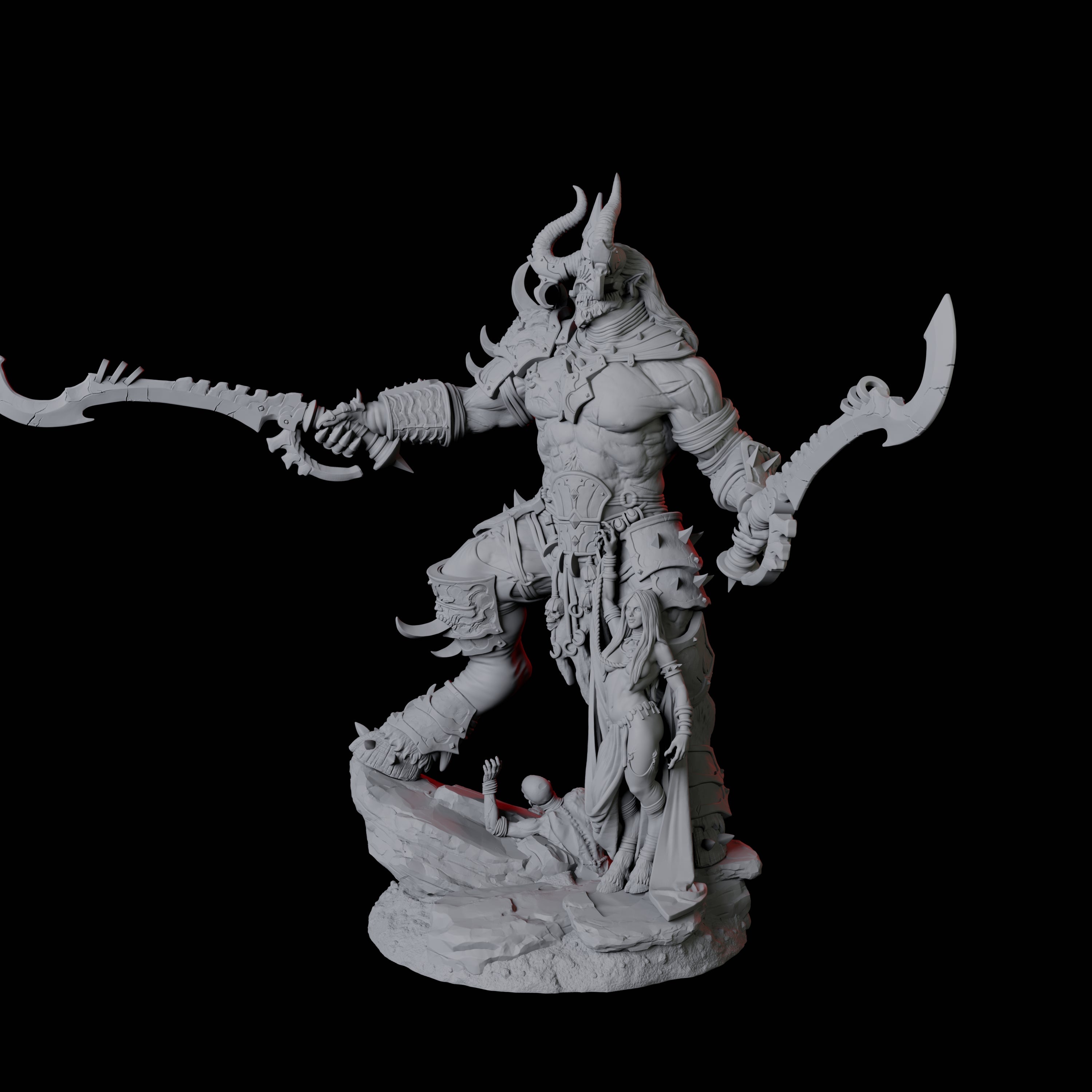 Seduced Bearded Devil Champion D Miniature for Dungeons and Dragons, Pathfinder or other TTRPGs
