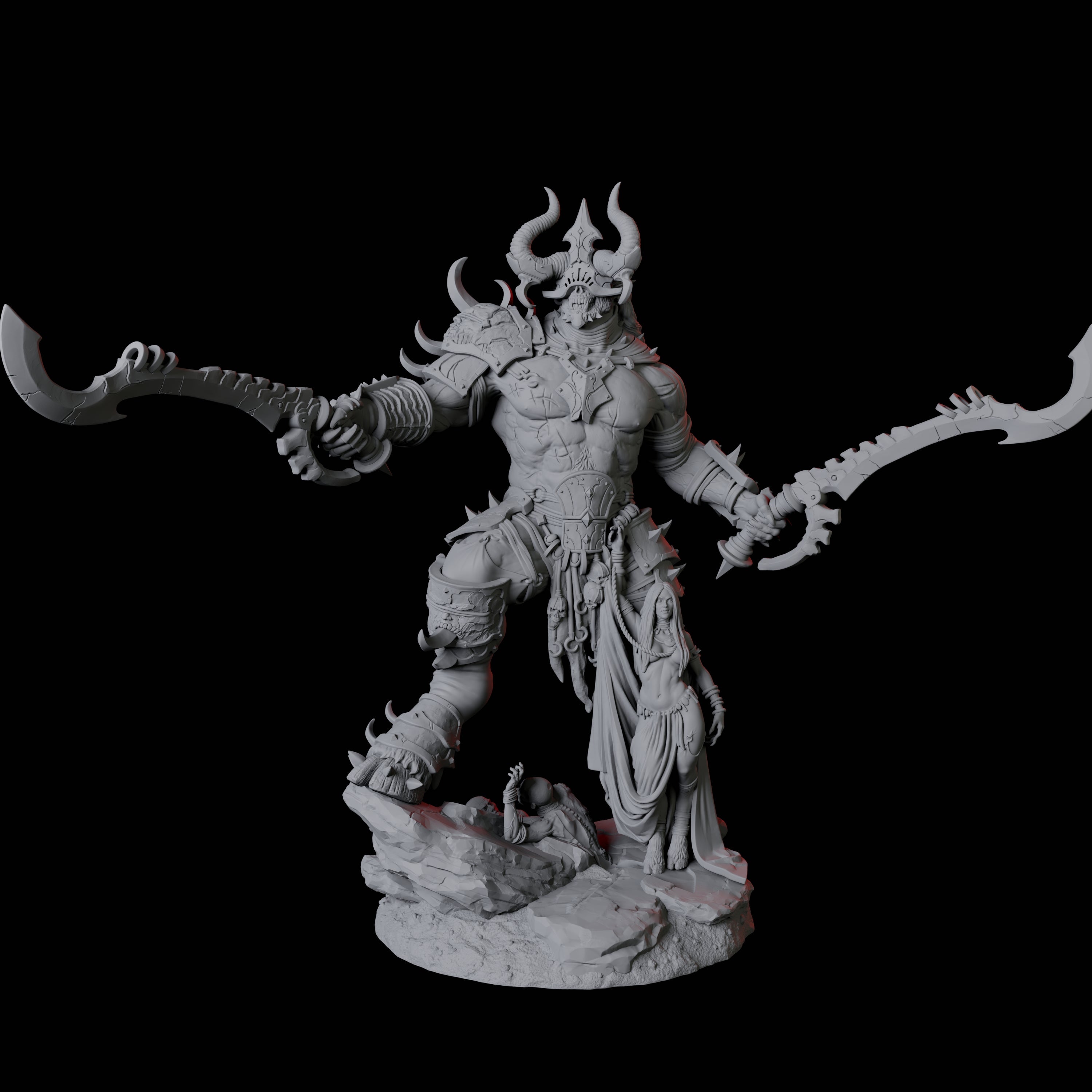 Seduced Bearded Devil Champion D Miniature for Dungeons and Dragons, Pathfinder or other TTRPGs