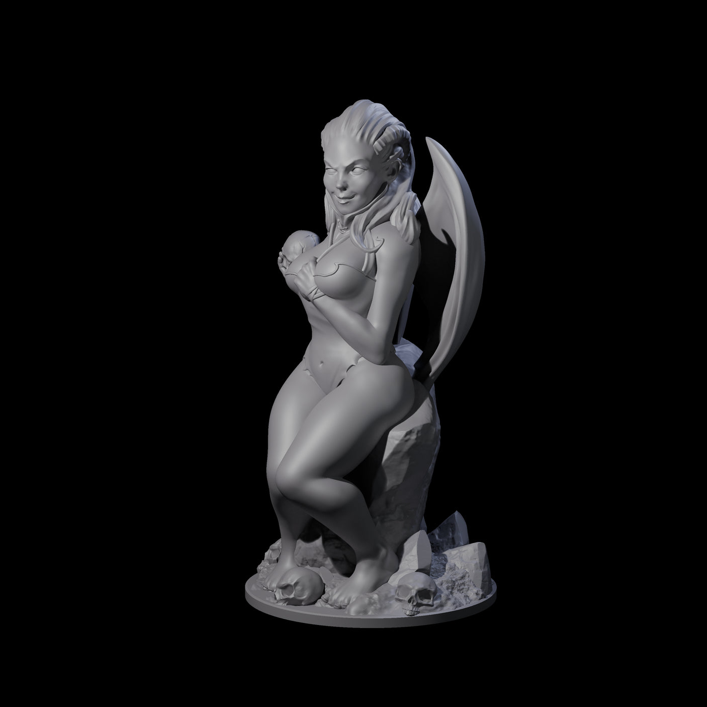 Seductive Succubus Temptress Miniature for Dungeons and Dragons, Pathfinder or other TTRPGs