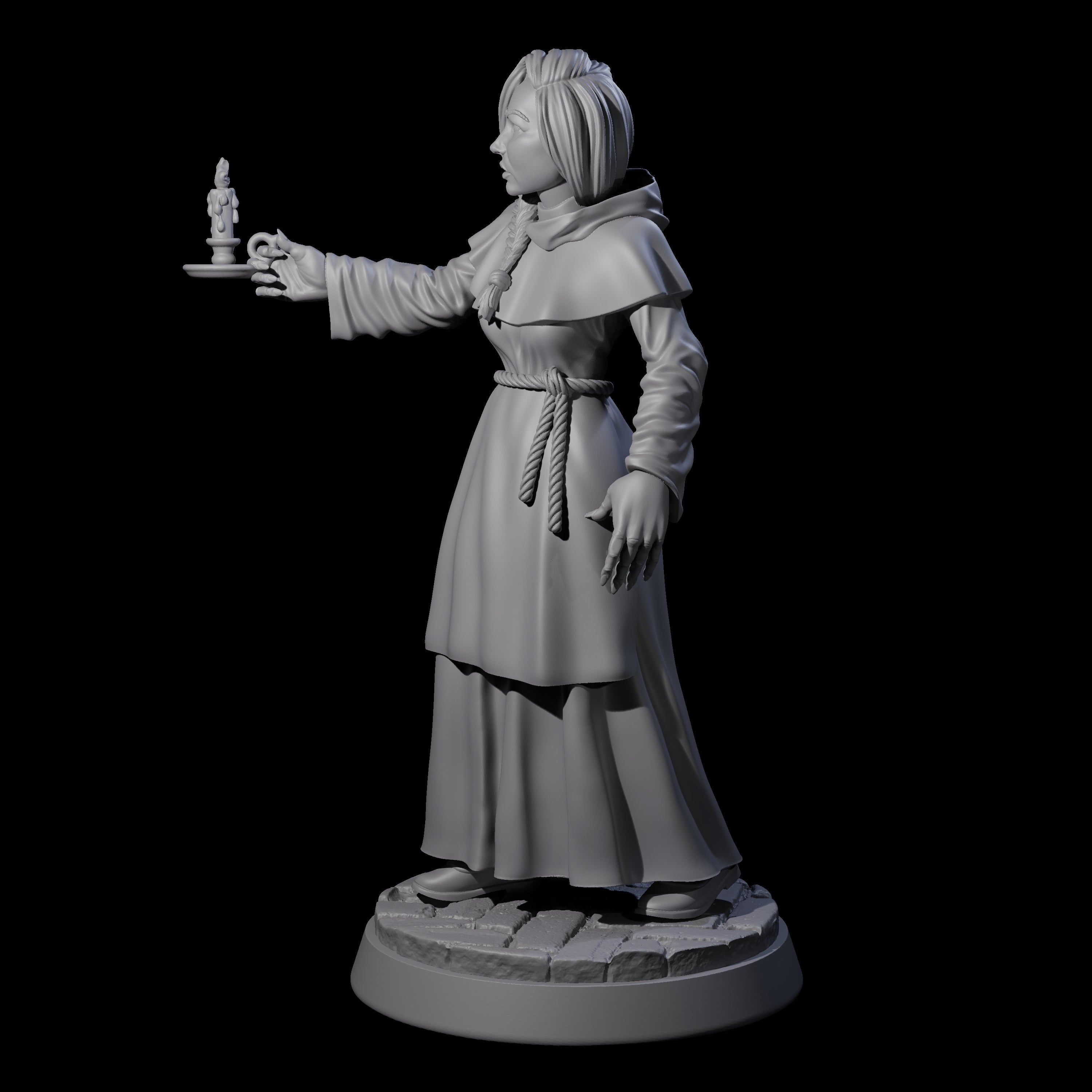 Seeking Woman in Robes Miniature for Dungeons and Dragons, Pathfinder or other TTRPGs