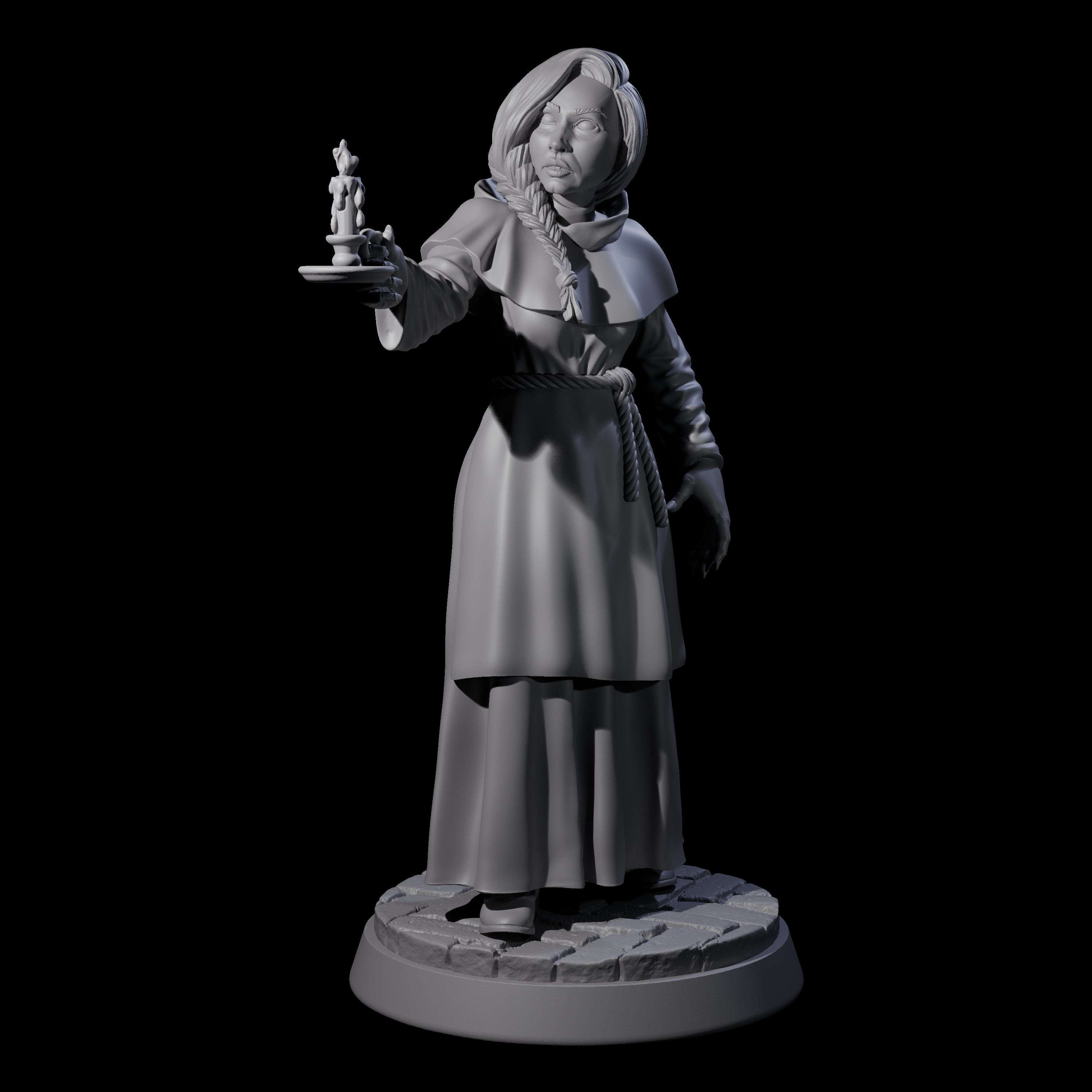 Seeking Woman in Robes Miniature for Dungeons and Dragons, Pathfinder or other TTRPGs