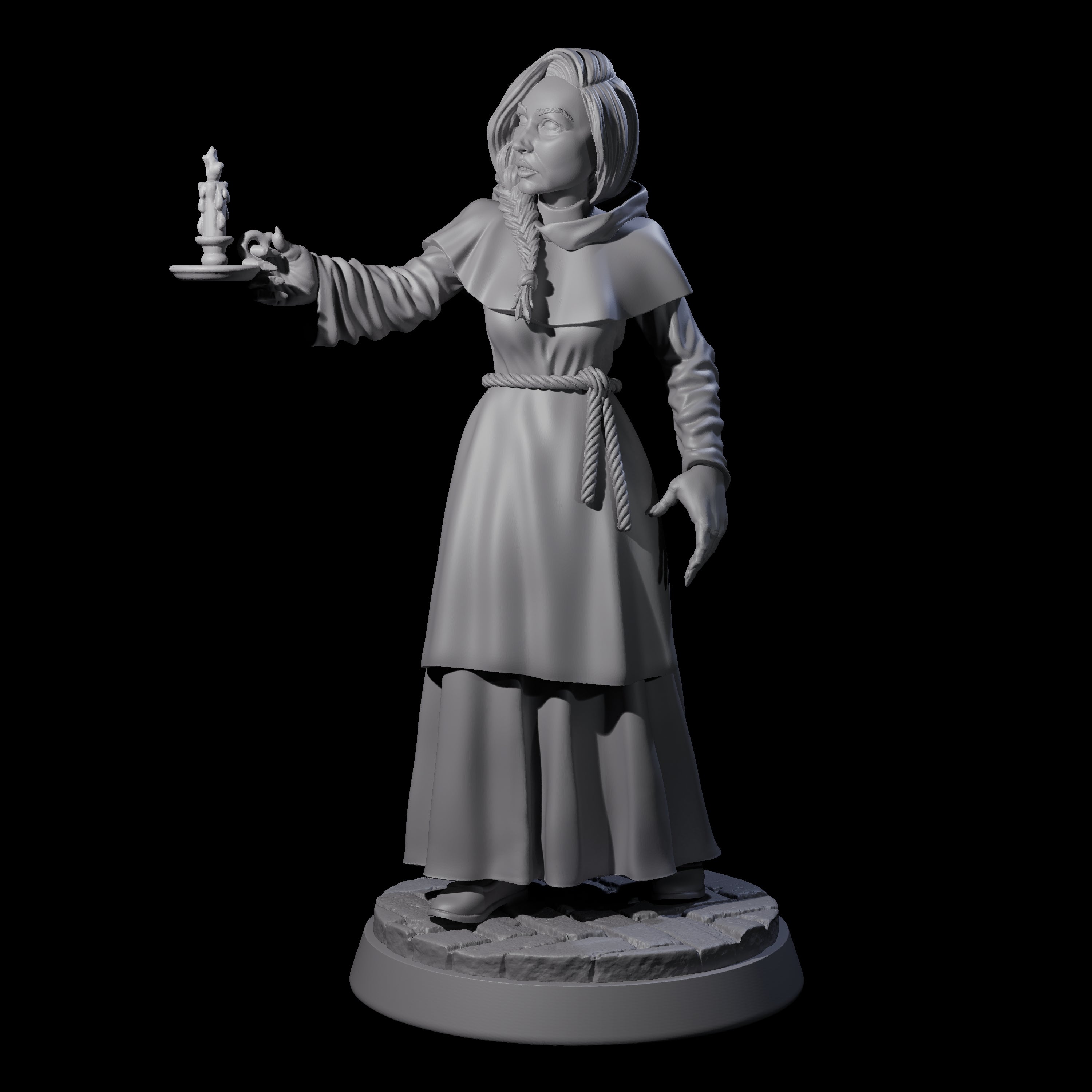 Seeking Woman in Robes Miniature for Dungeons and Dragons, Pathfinder or other TTRPGs