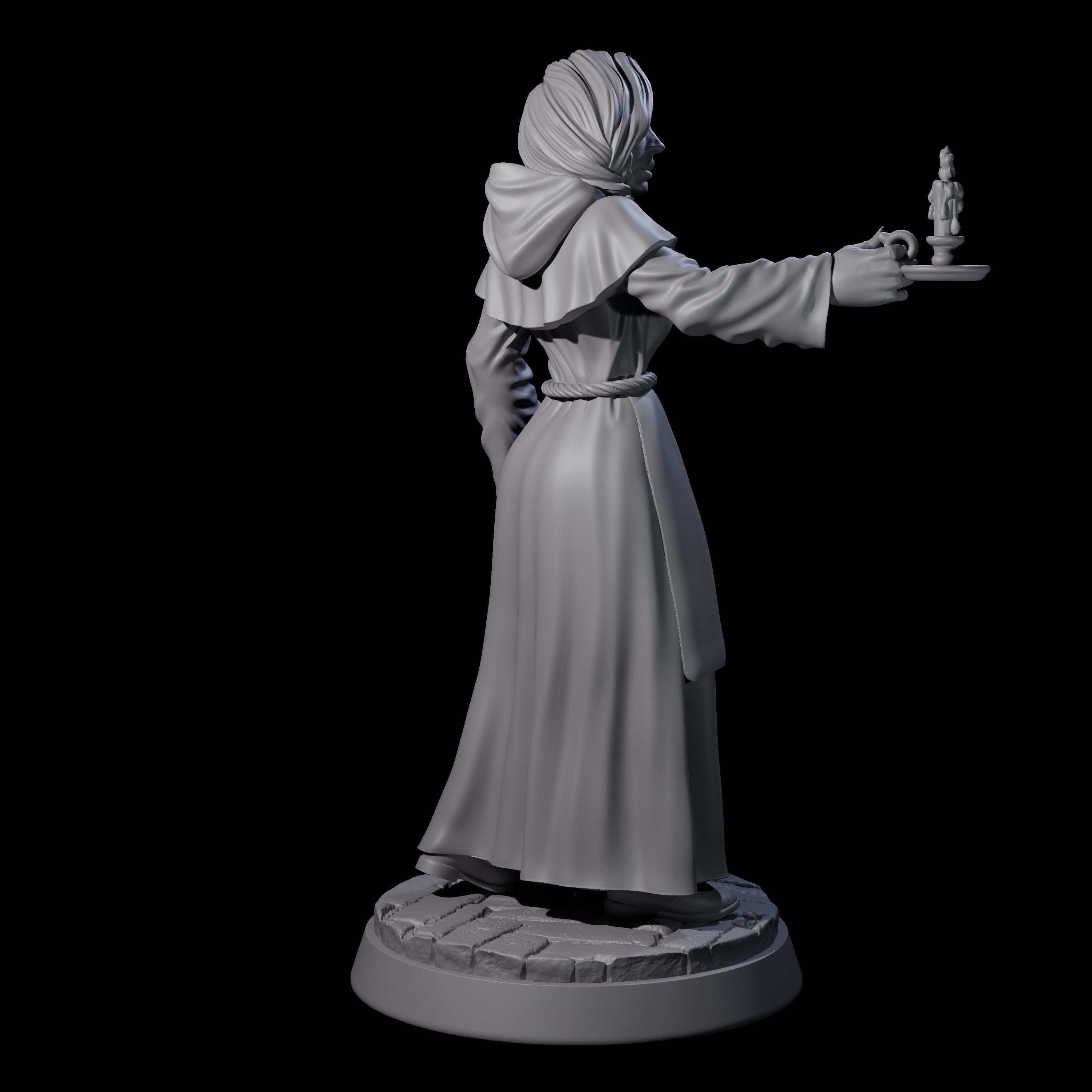 Seeking Woman in Robes Miniature for Dungeons and Dragons, Pathfinder or other TTRPGs