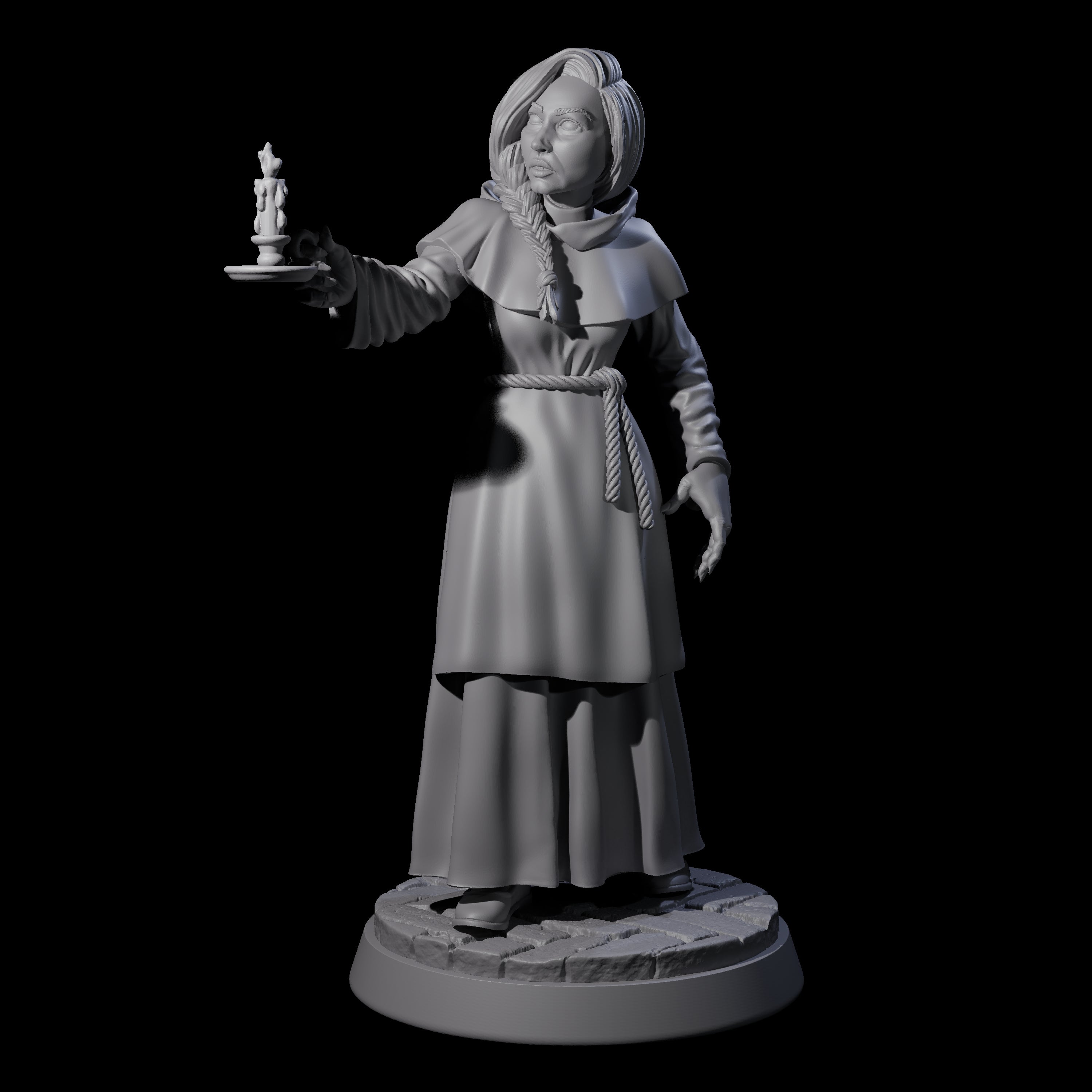 Seeking Woman in Robes Miniature for Dungeons and Dragons, Pathfinder or other TTRPGs