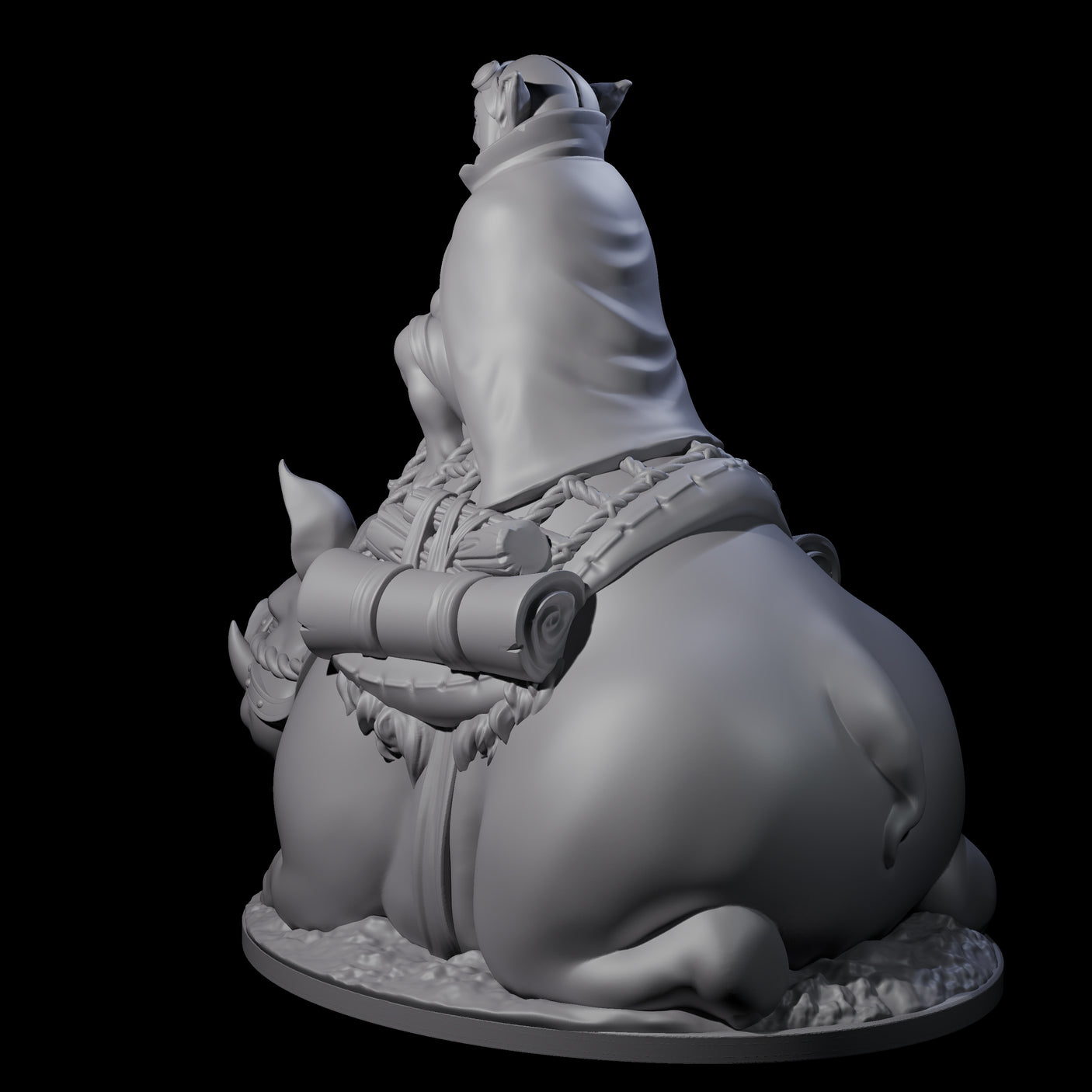 Self Important Goblin Pig Rider Miniature for Dungeons and Dragons, Pathfinder or other TTRPGs