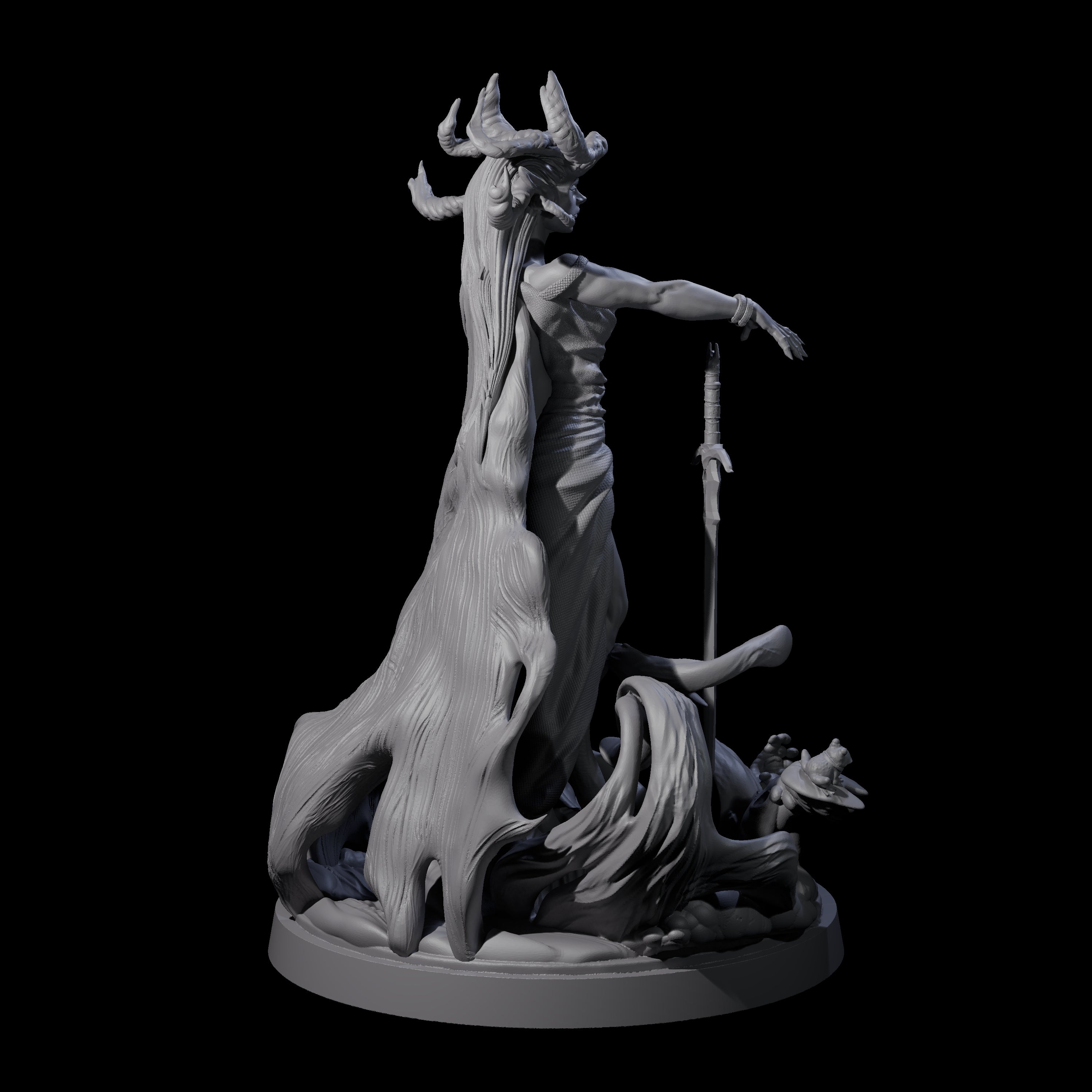 Serene Lady of the Loch Miniature for Dungeons and Dragons, Pathfinder or other TTRPGs