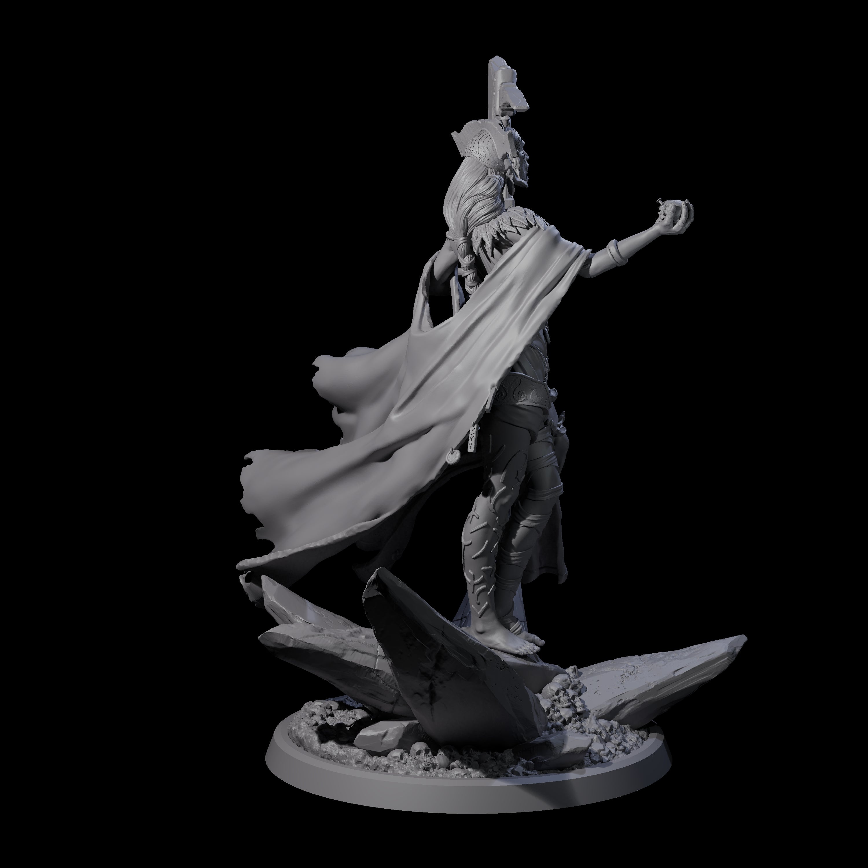 Serene Priestess Of Death A Miniature for Dungeons and Dragons, Pathfinder or other TTRPGs