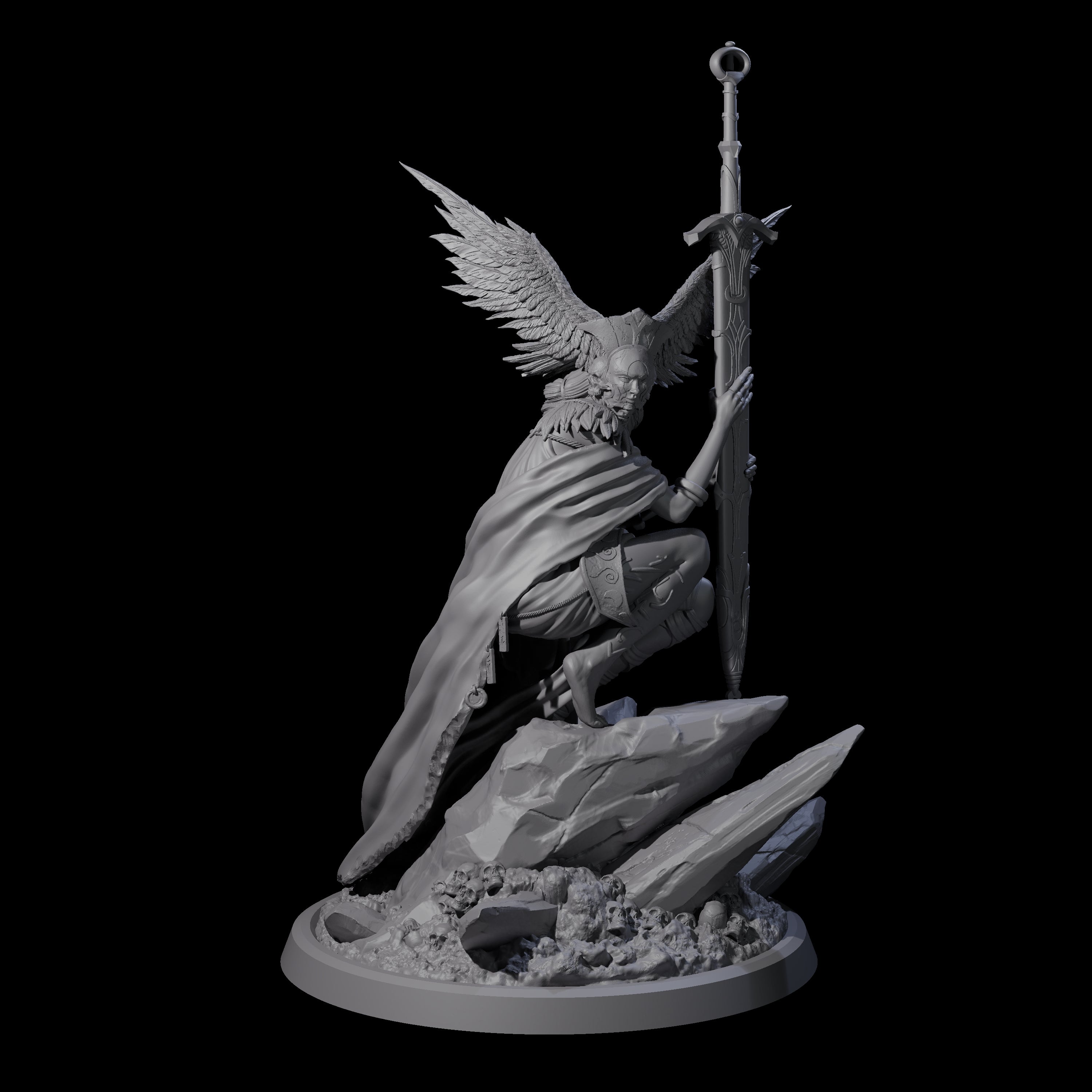 Serene Priestess Of Death C Miniature for Dungeons and Dragons, Pathfinder or other TTRPGs