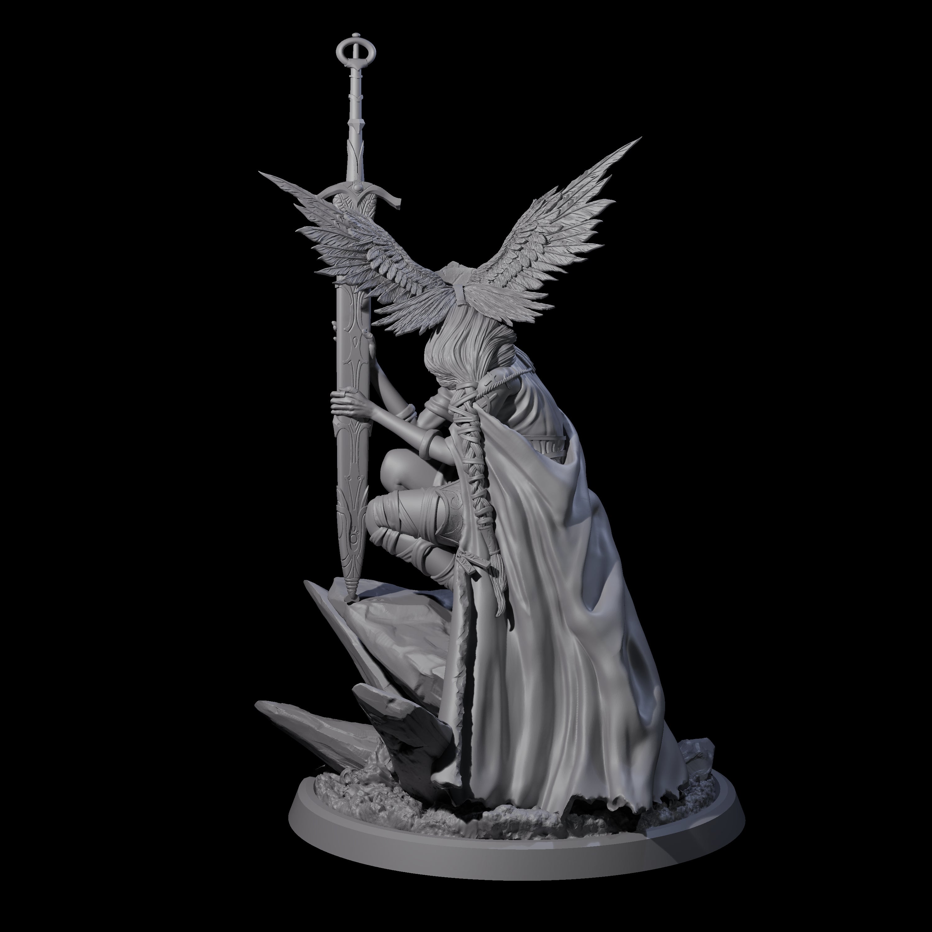 Serene Priestess Of Death C Miniature for Dungeons and Dragons, Pathfinder or other TTRPGs