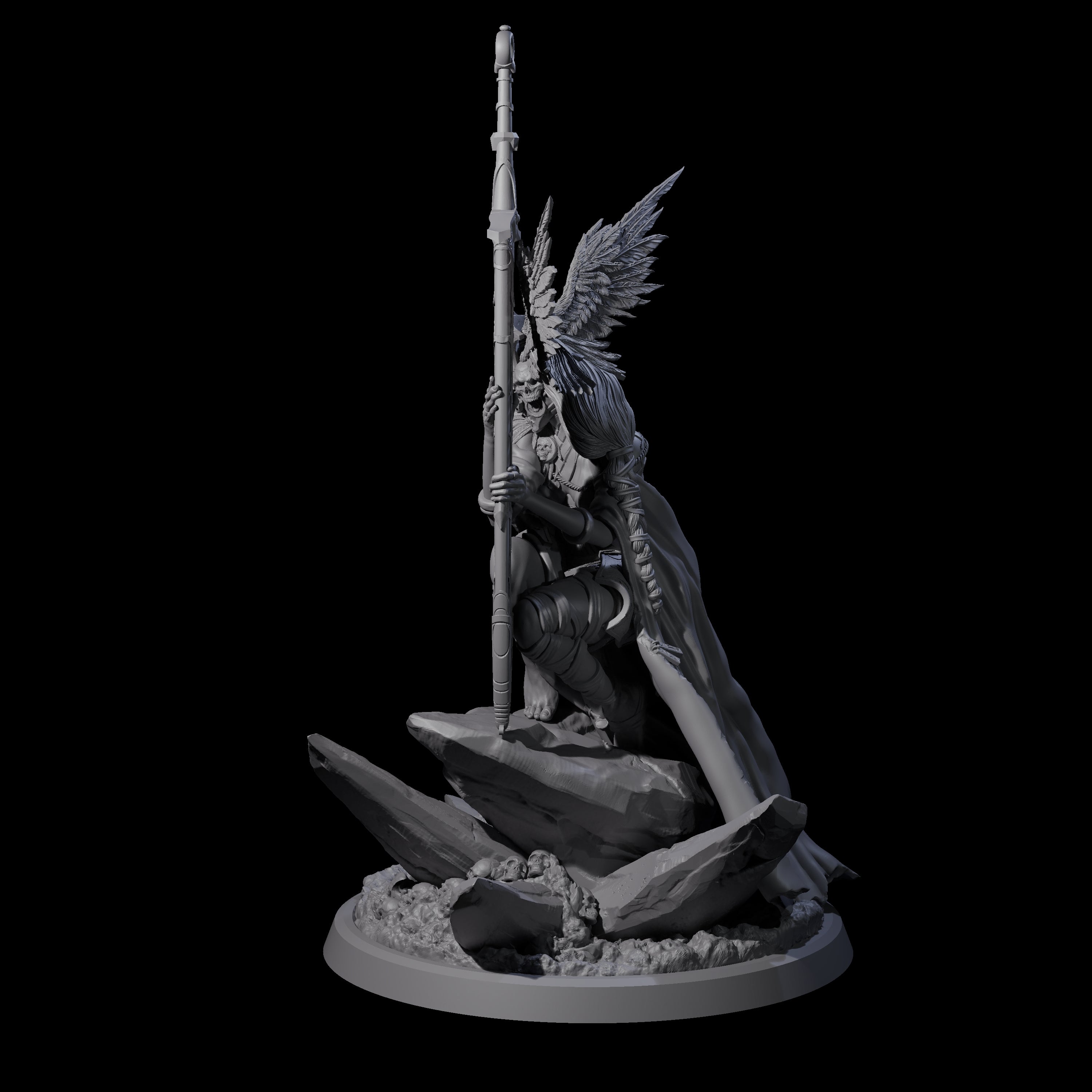 Serene Priestess Of Death C Miniature for Dungeons and Dragons, Pathfinder or other TTRPGs
