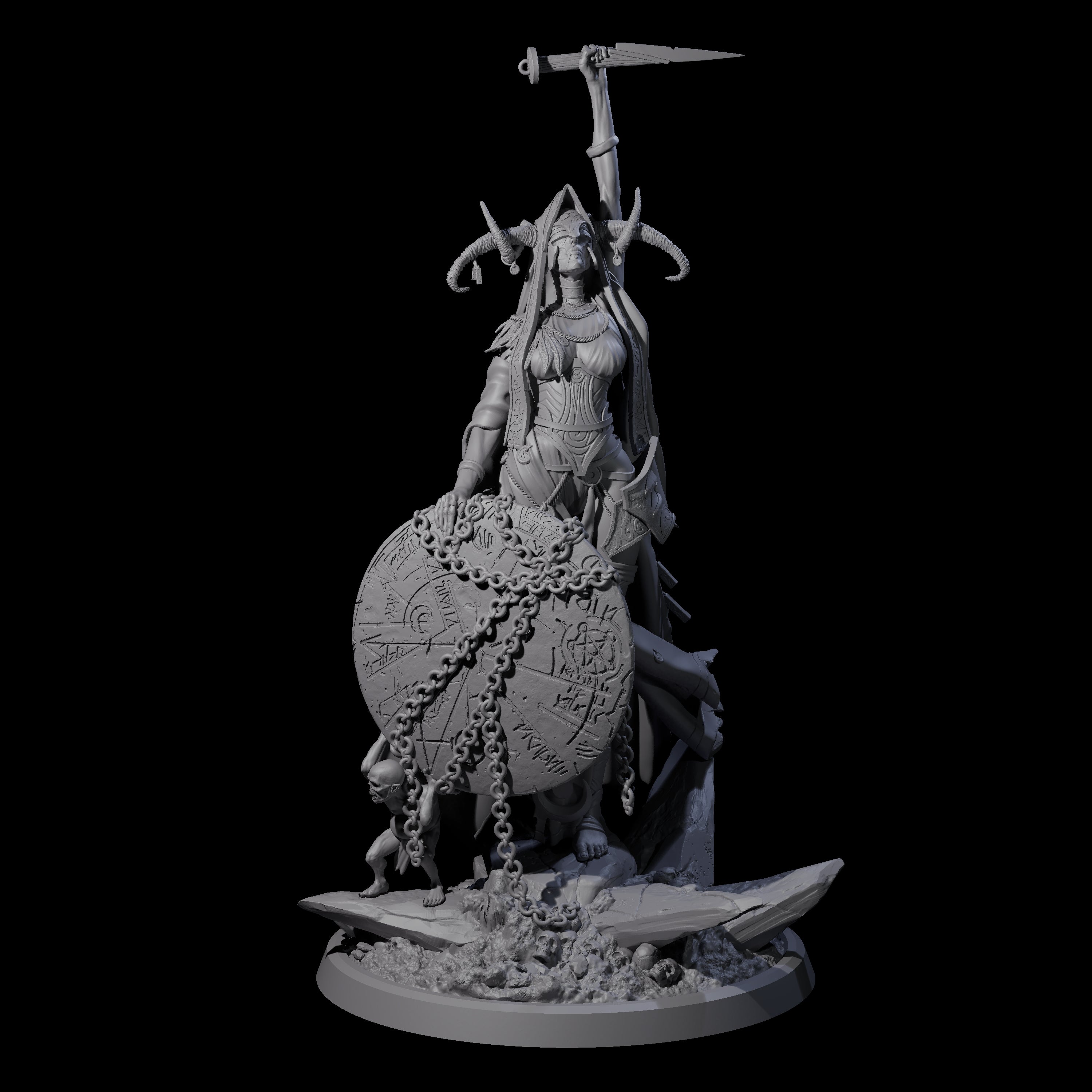Serene Priestess Of Death D Miniature for Dungeons and Dragons, Pathfinder or other TTRPGs