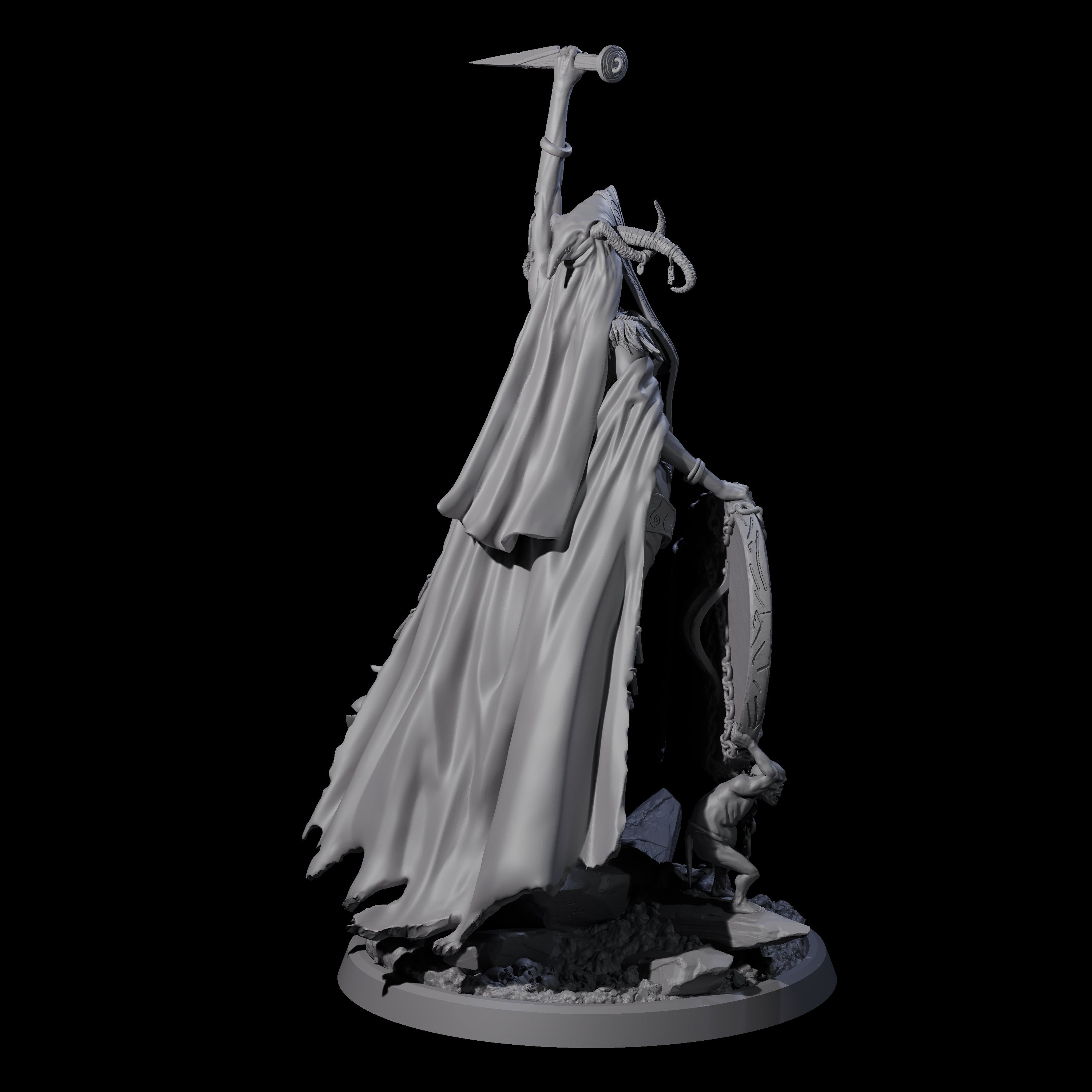 Serene Priestess Of Death D Miniature for Dungeons and Dragons, Pathfinder or other TTRPGs