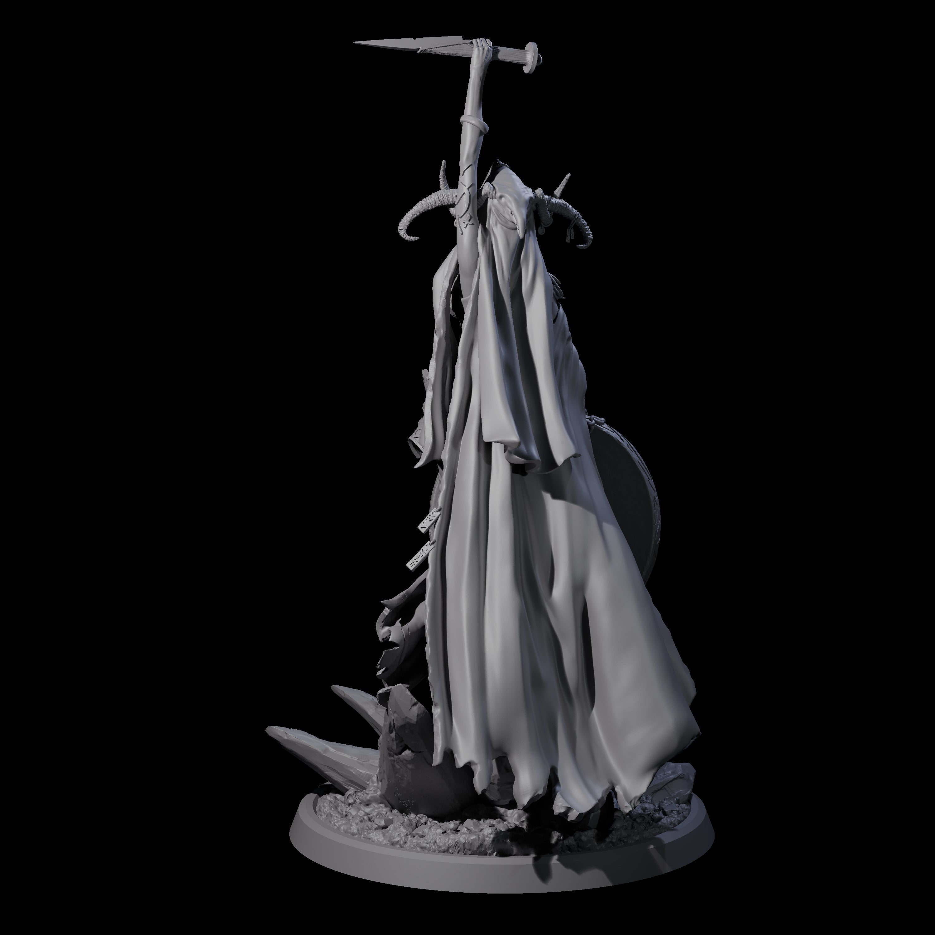 Serene Priestess Of Death D Miniature for Dungeons and Dragons, Pathfinder or other TTRPGs