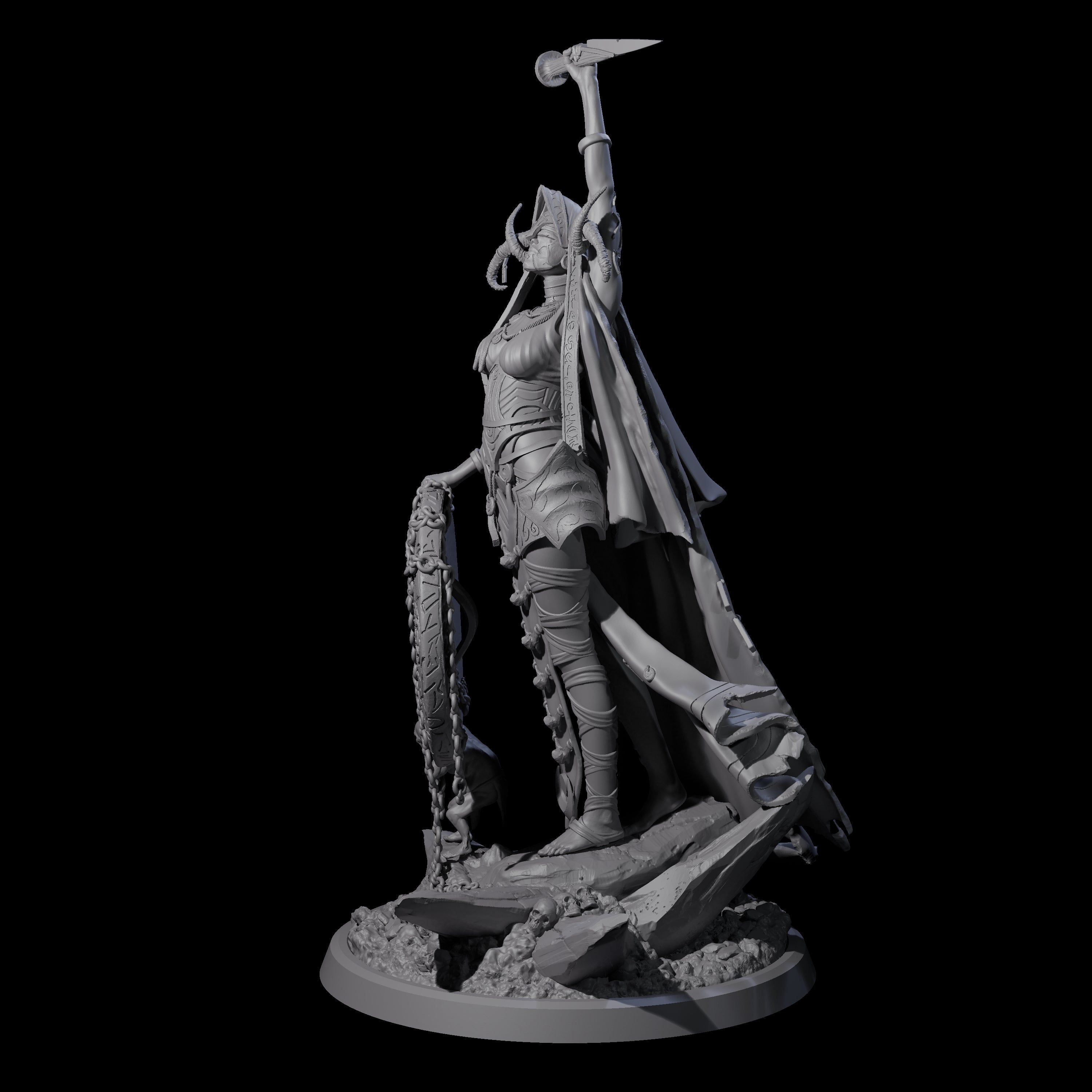 Serene Priestess Of Death D Miniature for Dungeons and Dragons, Pathfinder or other TTRPGs