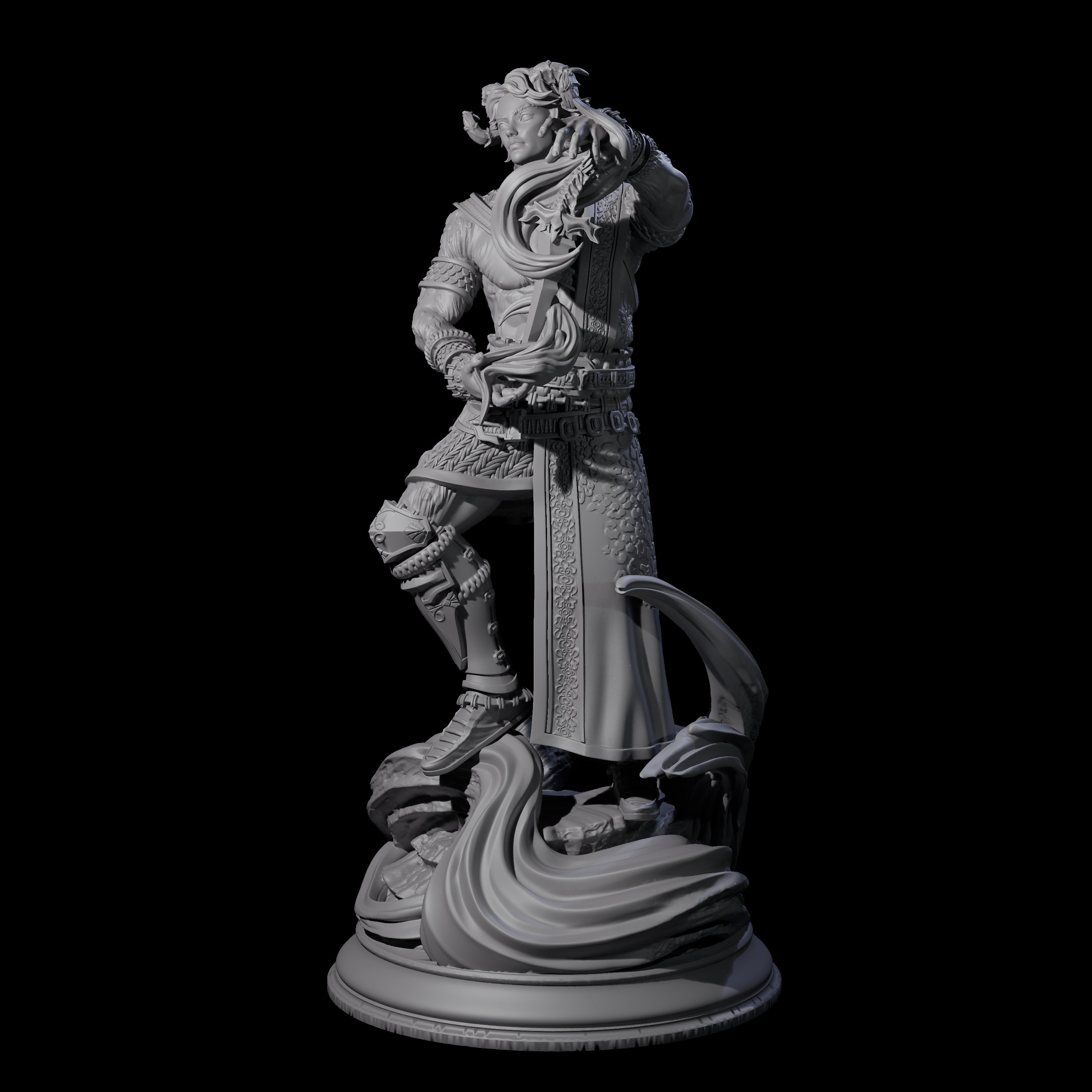 Serene Trickster Satyr Rogue Miniature for Dungeons and Dragons, Pathfinder or other TTRPGs