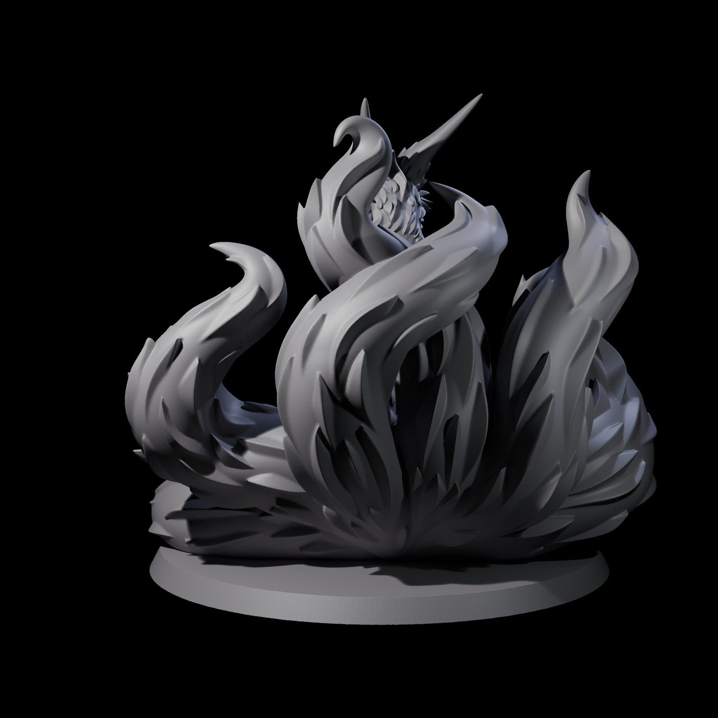 Seven Tailed Kitsune Miniature for Dungeons and Dragons, Pathfinder or other TTRPGs
