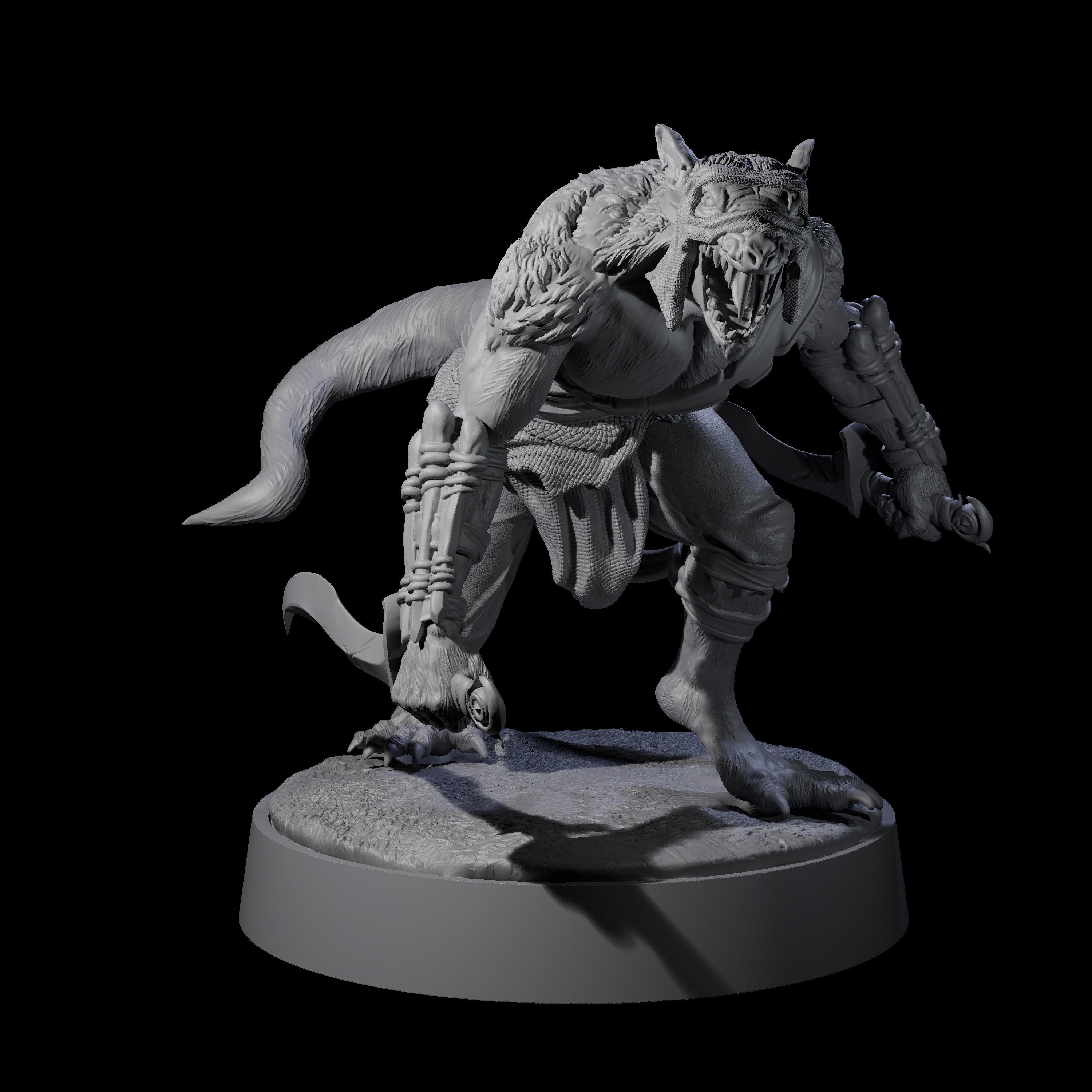 Sewer Assassin Ratfolk Miniature for Dungeons and Dragons, Pathfinder or other TTRPGs
