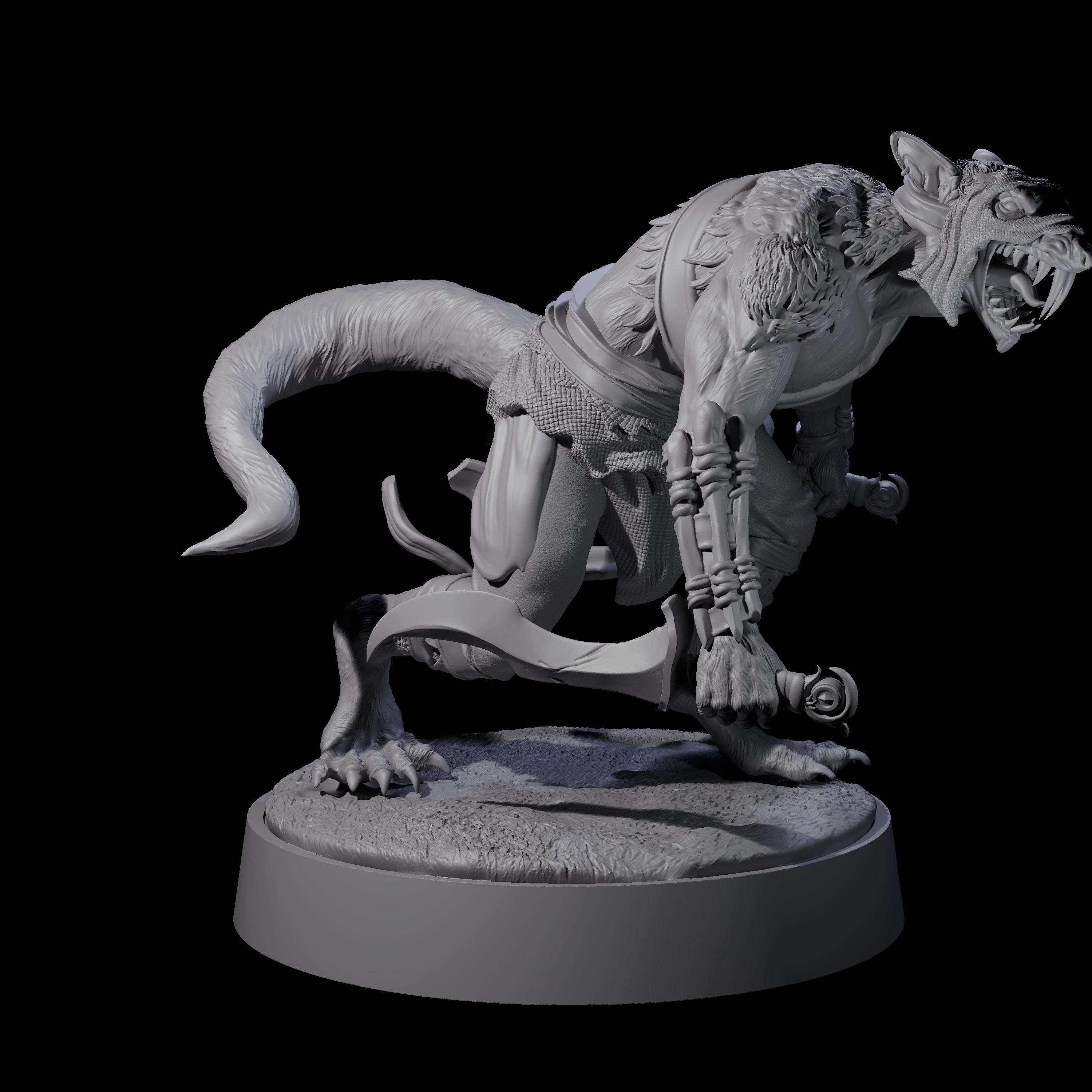 Sewer Assassin Ratfolk Miniature for Dungeons and Dragons, Pathfinder or other TTRPGs