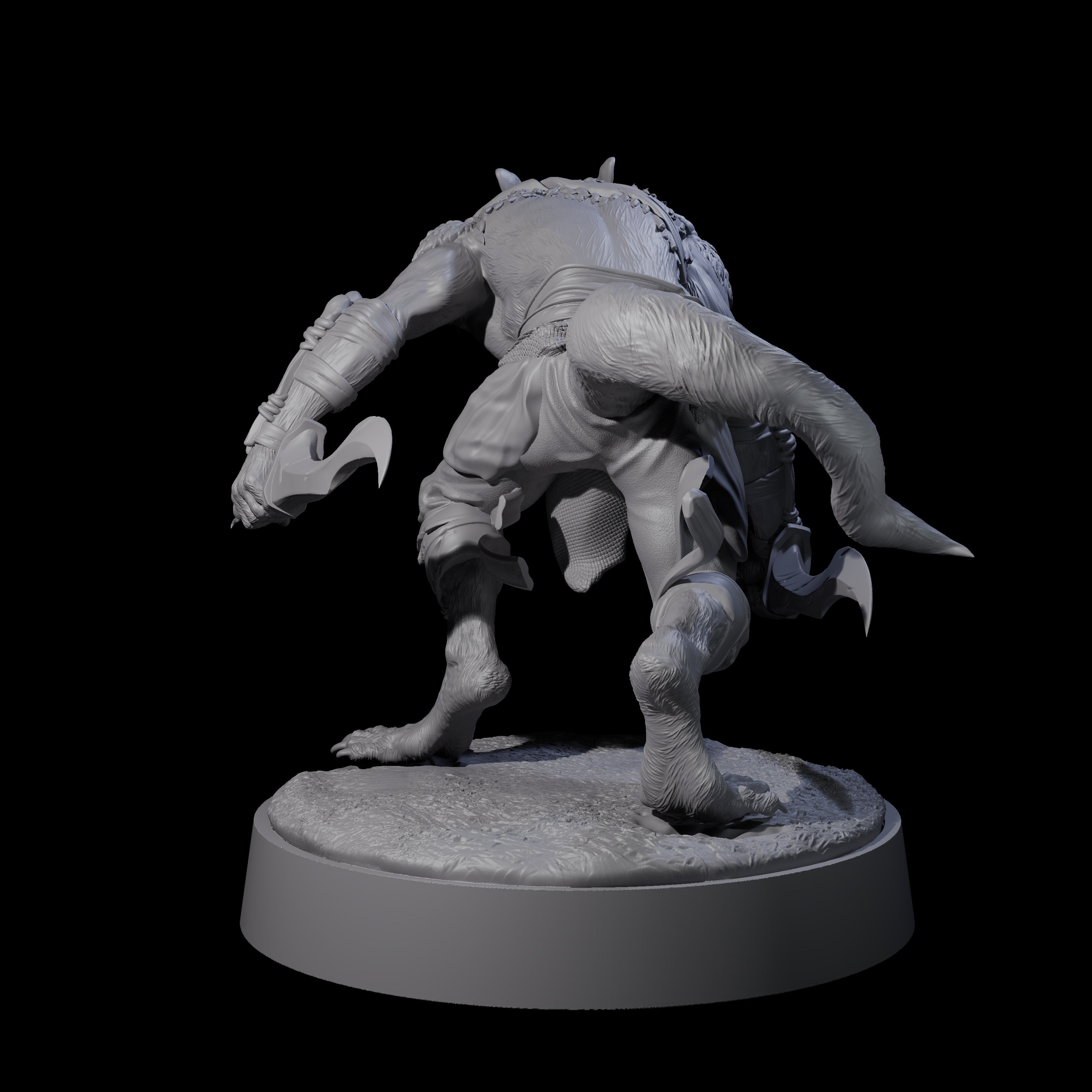 Sewer Assassin Ratfolk Miniature for Dungeons and Dragons, Pathfinder or other TTRPGs