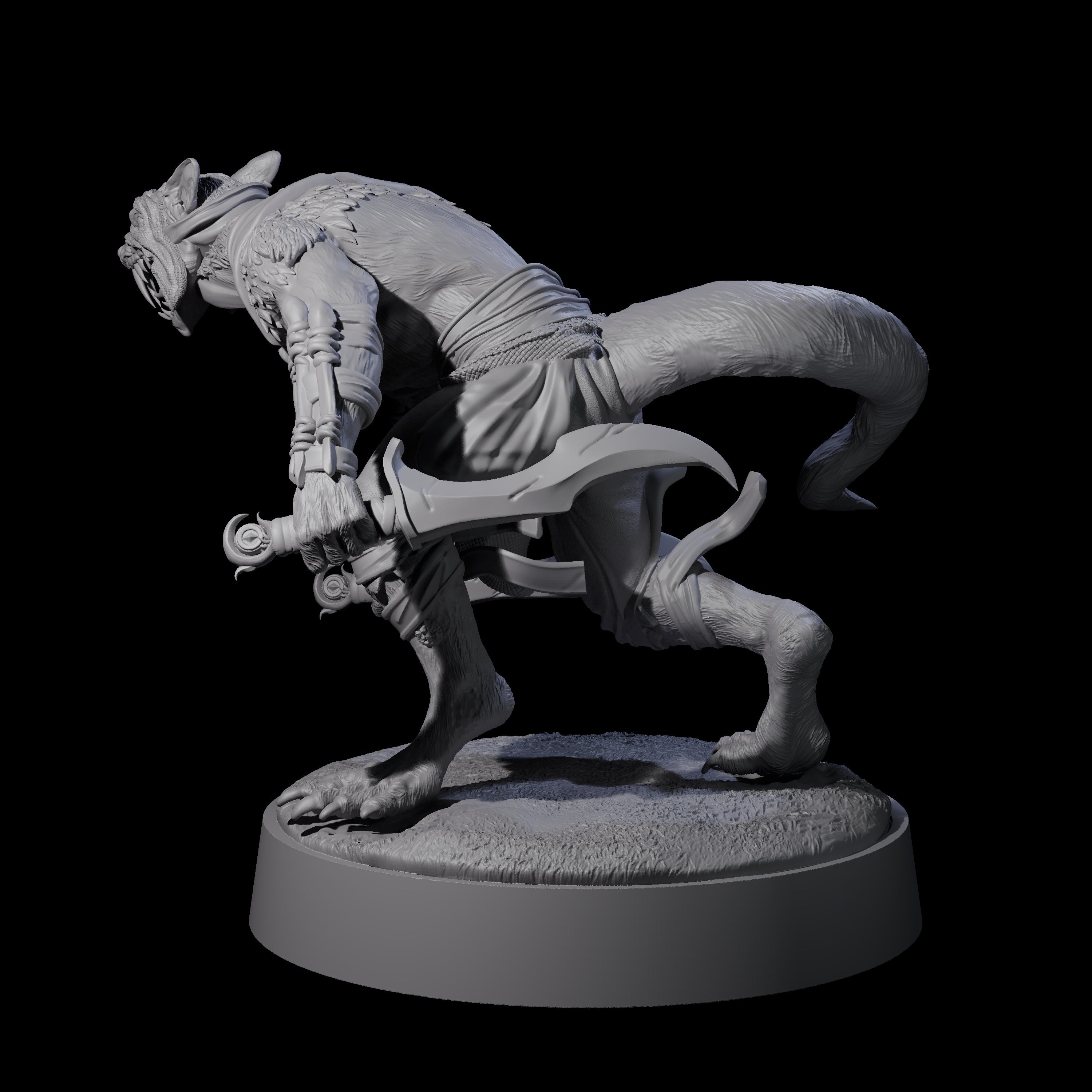 Sewer Assassin Ratfolk Miniature for Dungeons and Dragons, Pathfinder or other TTRPGs