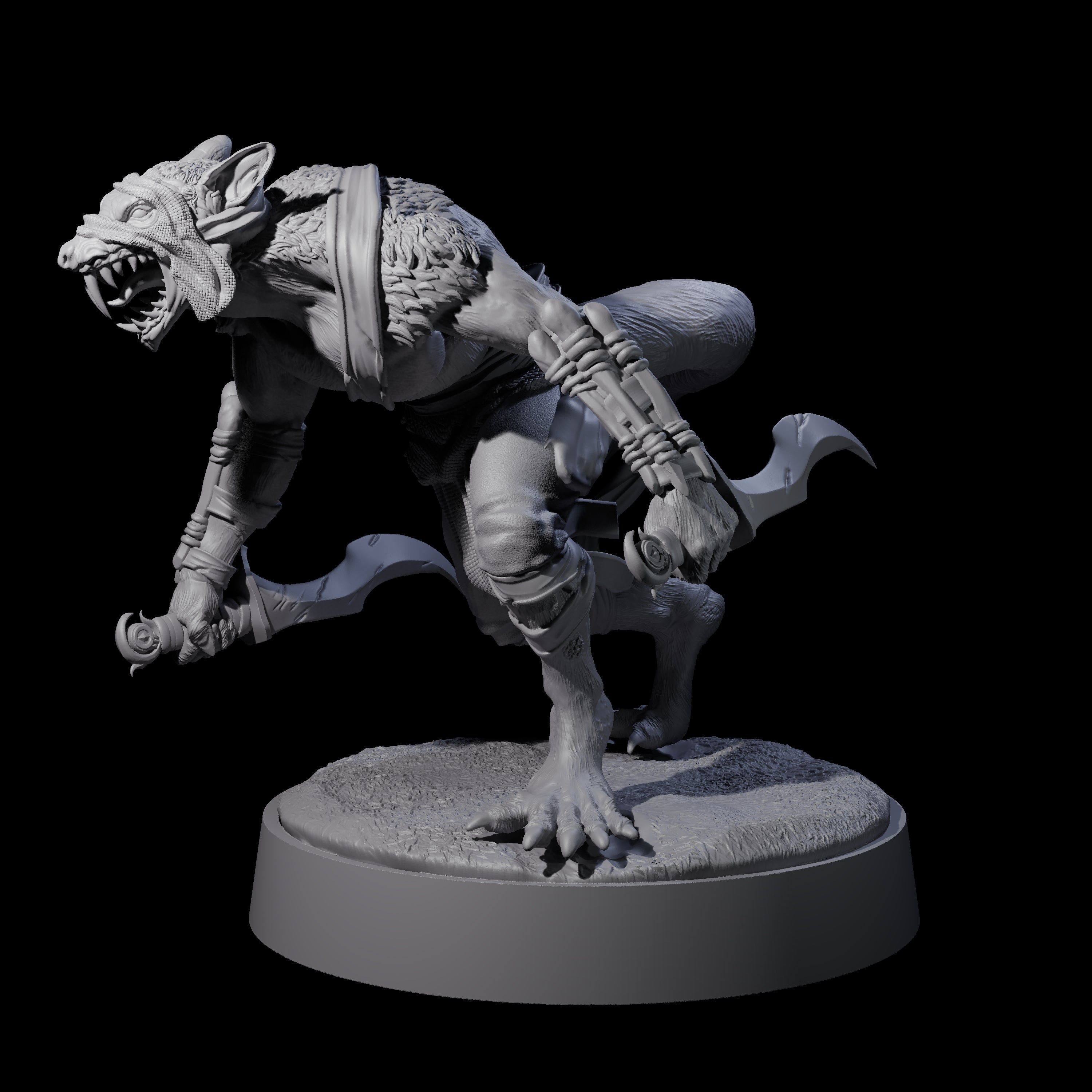 Sewer Assassin Ratfolk Miniature for Dungeons and Dragons, Pathfinder or other TTRPGs