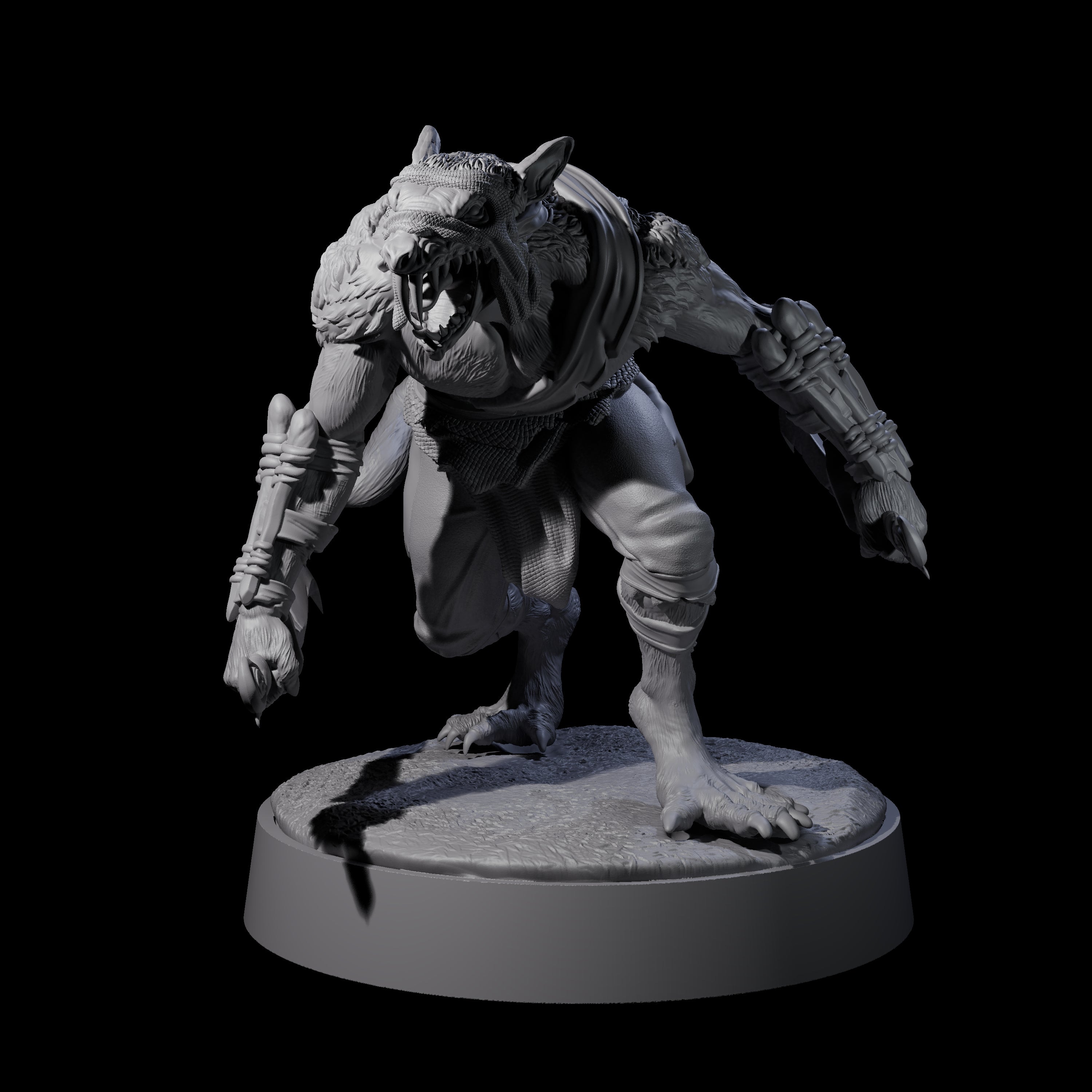 Sewer Assassin Ratfolk Miniature for Dungeons and Dragons, Pathfinder or other TTRPGs