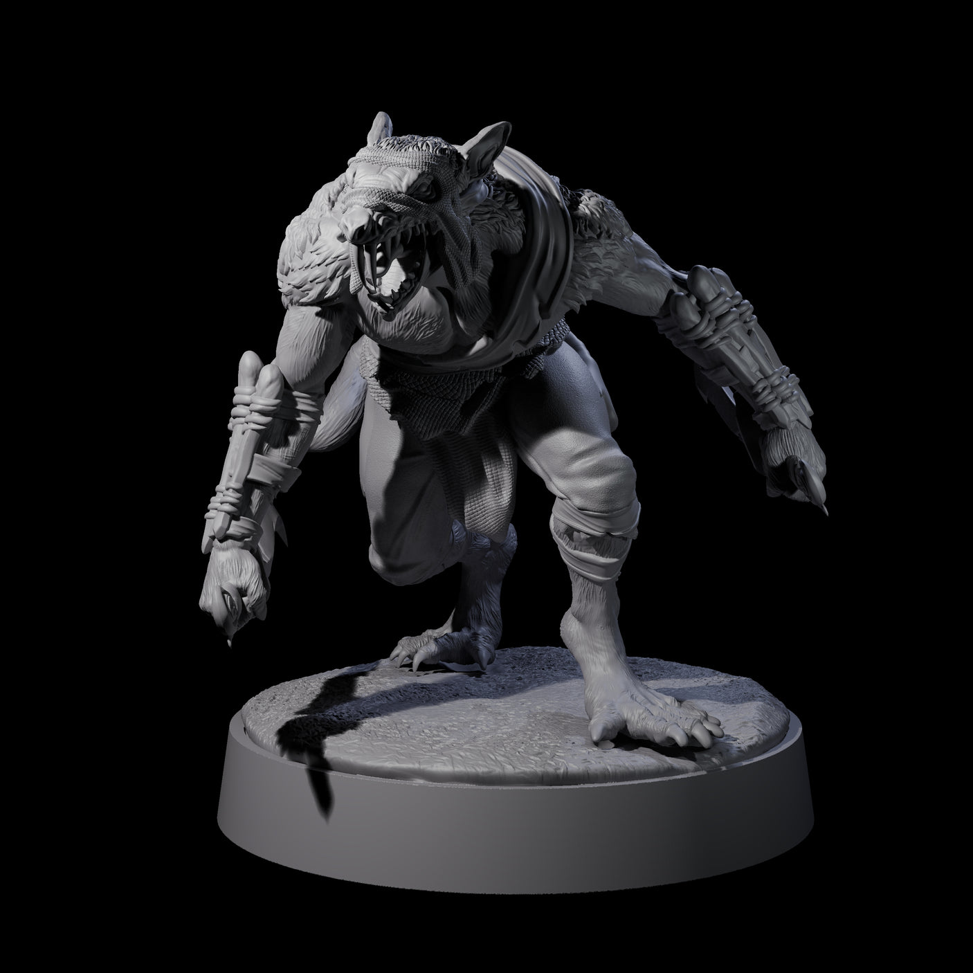 Sewer Assassin Ratfolk Miniature for Dungeons and Dragons, Pathfinder or other TTRPGs