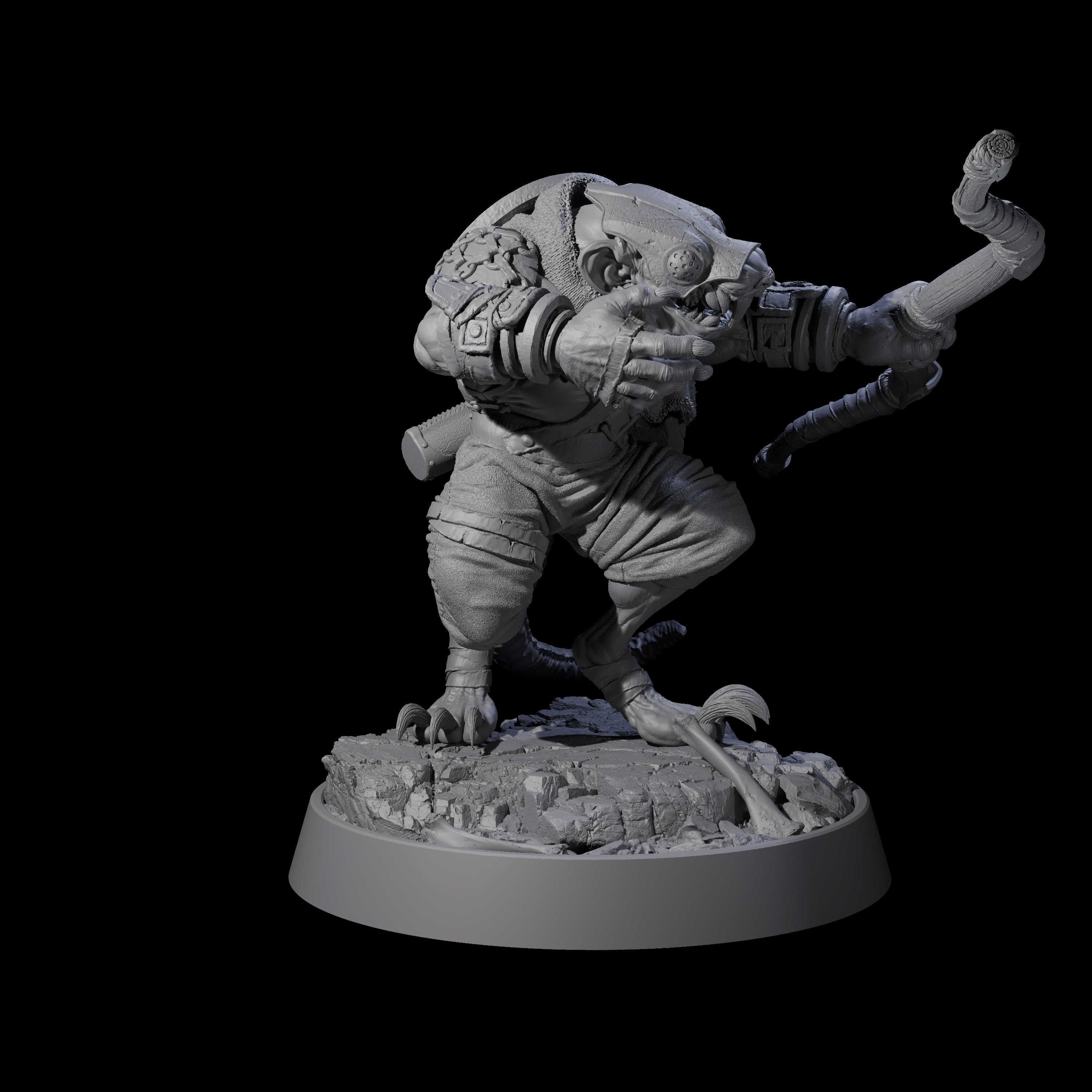 Sewer Dwelling Ratfolk A Miniature for Dungeons and Dragons, Pathfinder or other TTRPGs