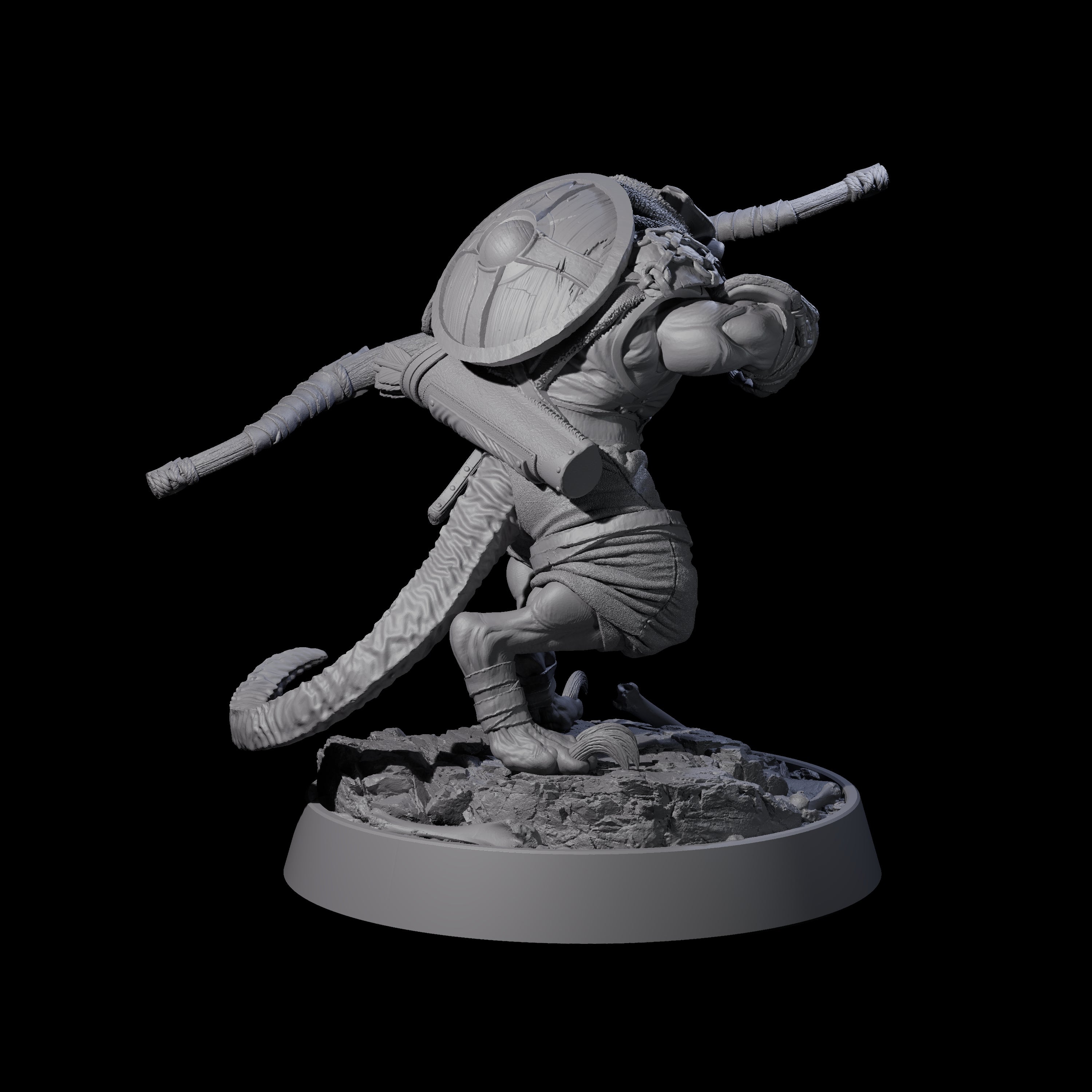 Sewer Dwelling Ratfolk A Miniature for Dungeons and Dragons, Pathfinder or other TTRPGs