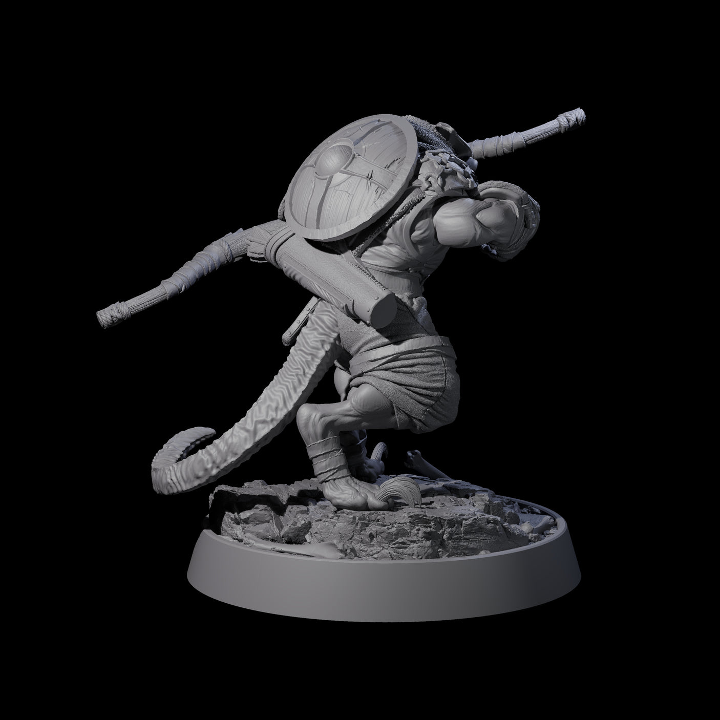 Sewer Dwelling Ratfolk A Miniature for Dungeons and Dragons, Pathfinder or other TTRPGs