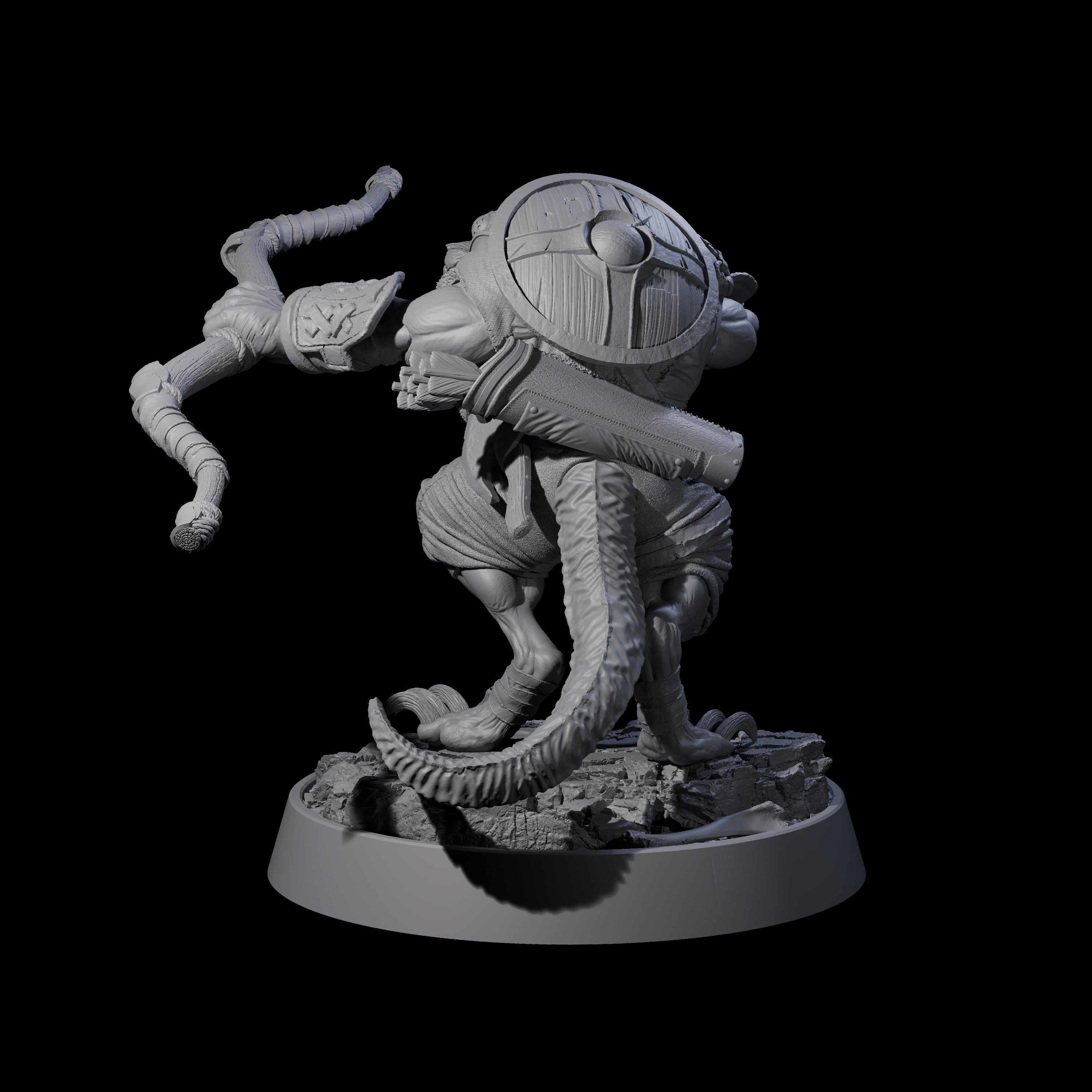 Sewer Dwelling Ratfolk A Miniature for Dungeons and Dragons, Pathfinder or other TTRPGs
