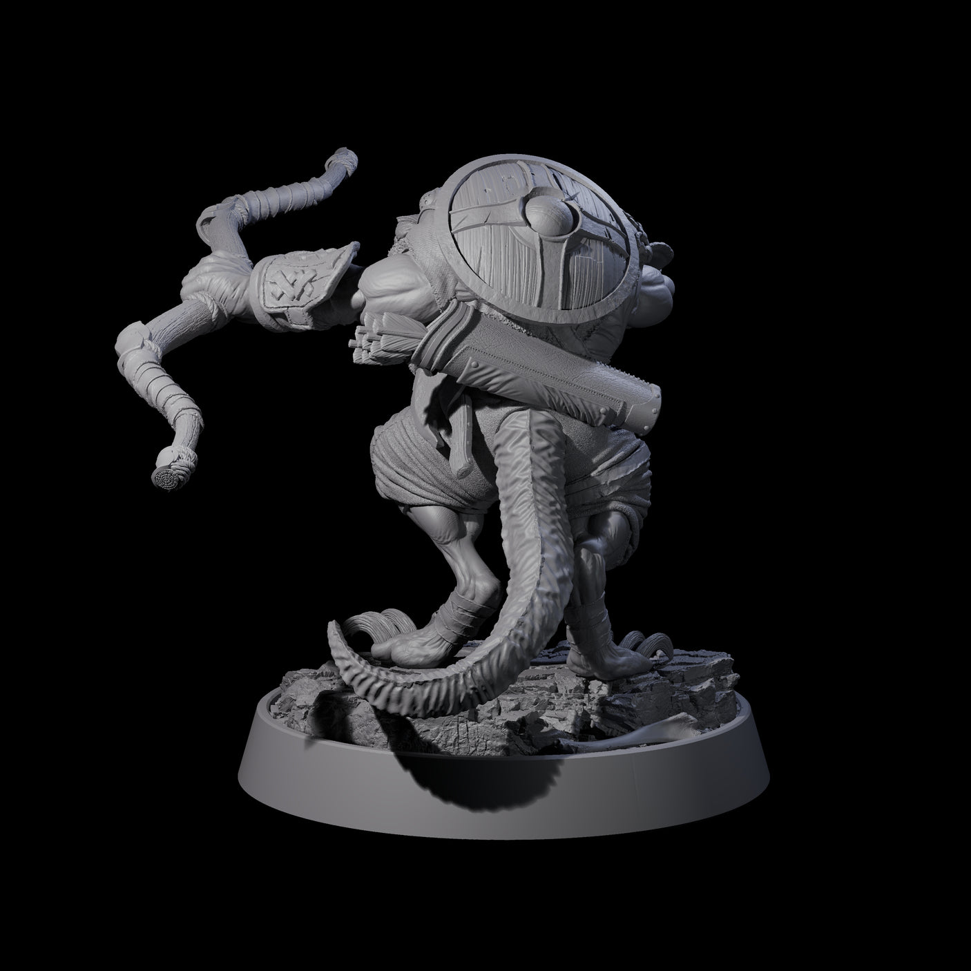Sewer Dwelling Ratfolk A Miniature for Dungeons and Dragons, Pathfinder or other TTRPGs