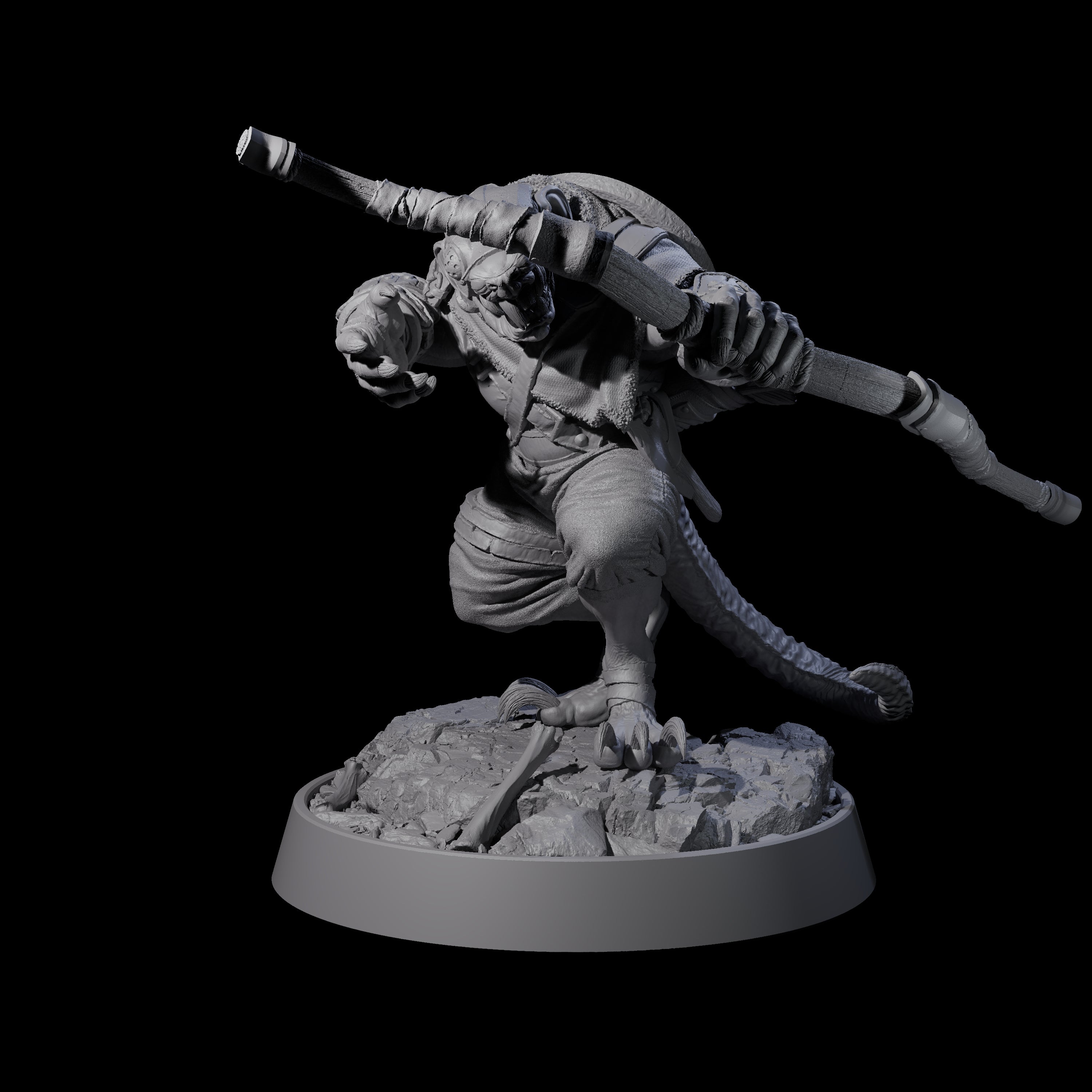 Sewer Dwelling Ratfolk A Miniature for Dungeons and Dragons, Pathfinder or other TTRPGs